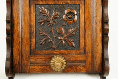 Antique Oak Coal Box, Fireplace Coal Box, Liner, Scotland 1900, H169