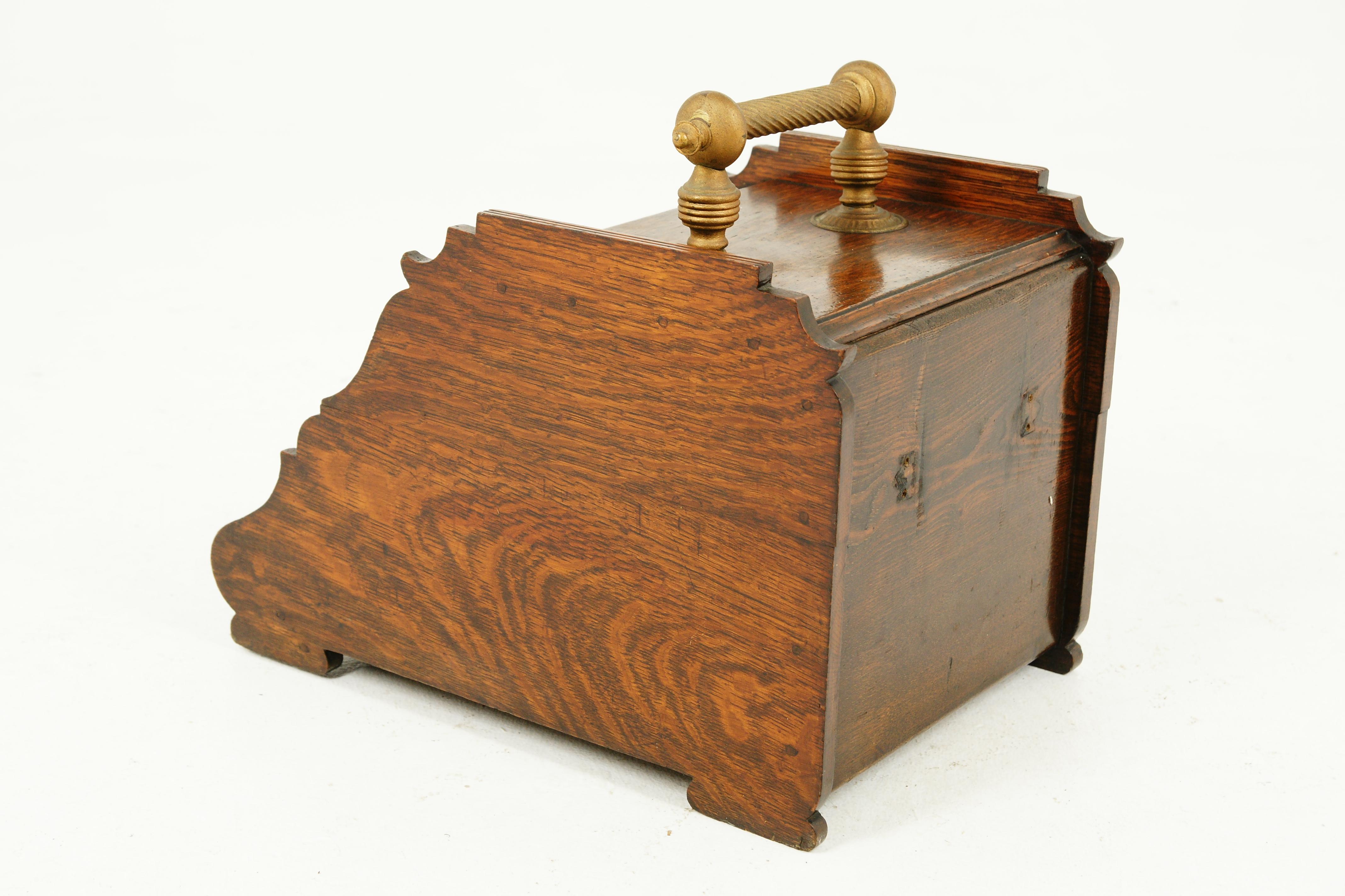 antique wooden coal scuttle