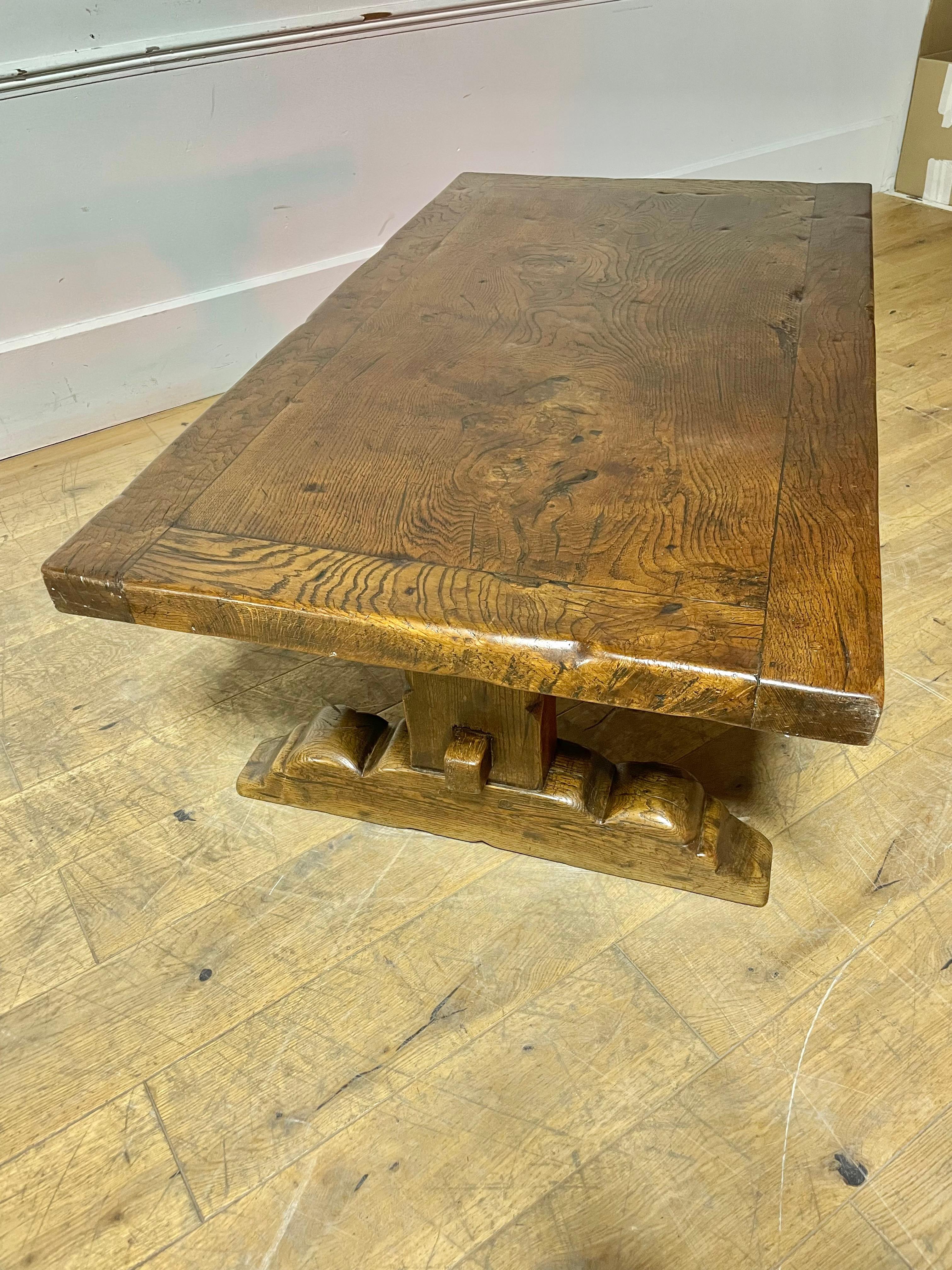 French Antique oak coffee table  For Sale