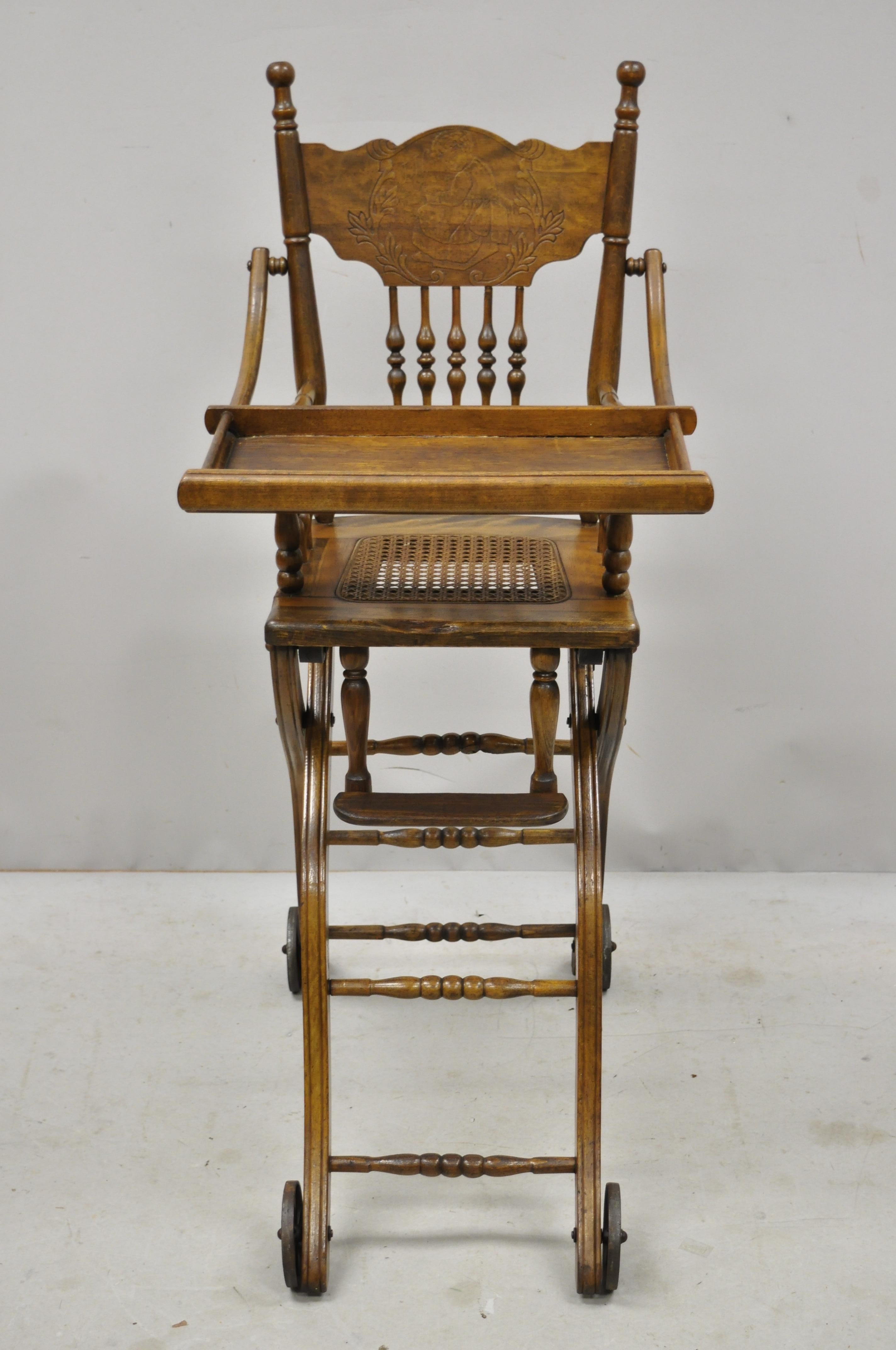 antique high chair stroller