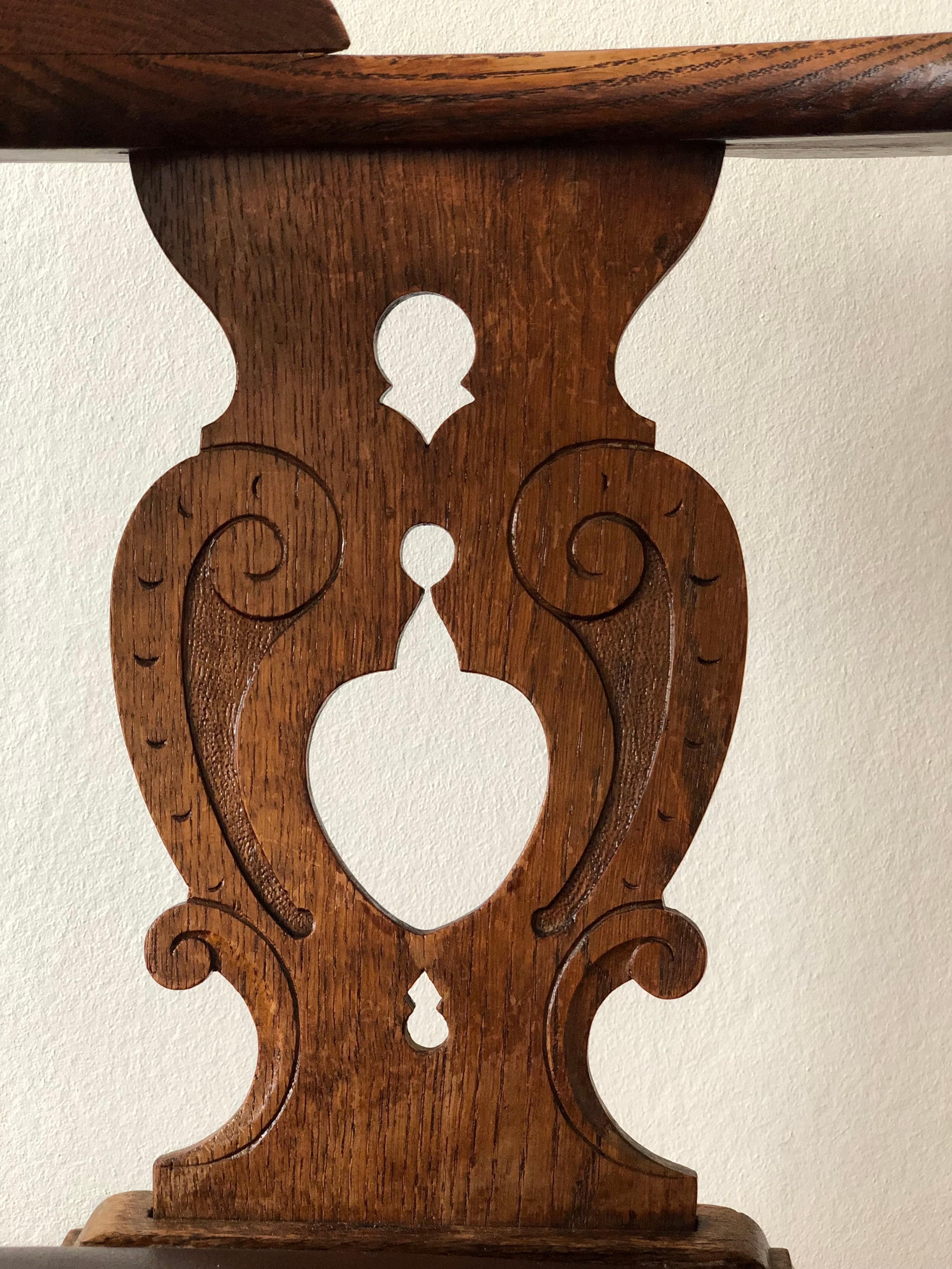 Cuir Chaise d'angle ancienne en Oak par Rud Rasmussen, Copenhague Danemark Début du 20e siècle en vente
