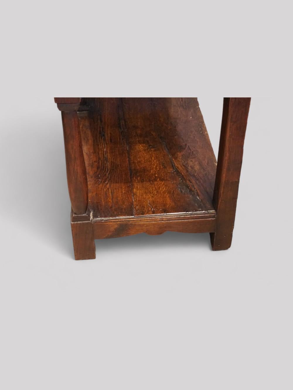 Victorian Antique oak cottage pot board dresser base For Sale