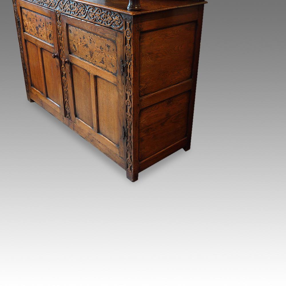 Late 19th Century Antique Oak Court Cupboard For Sale