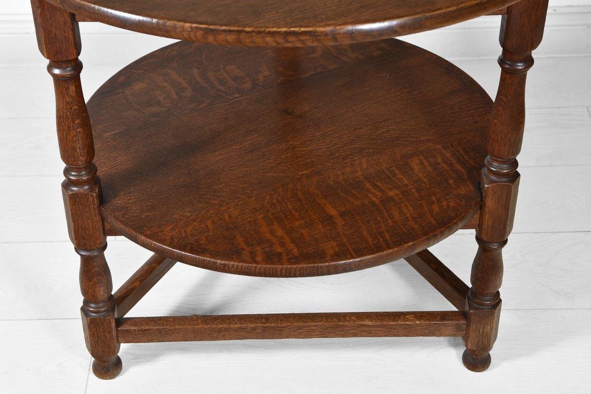 Hand-Crafted Antique Oak Cricket Table by Heals of London For Sale