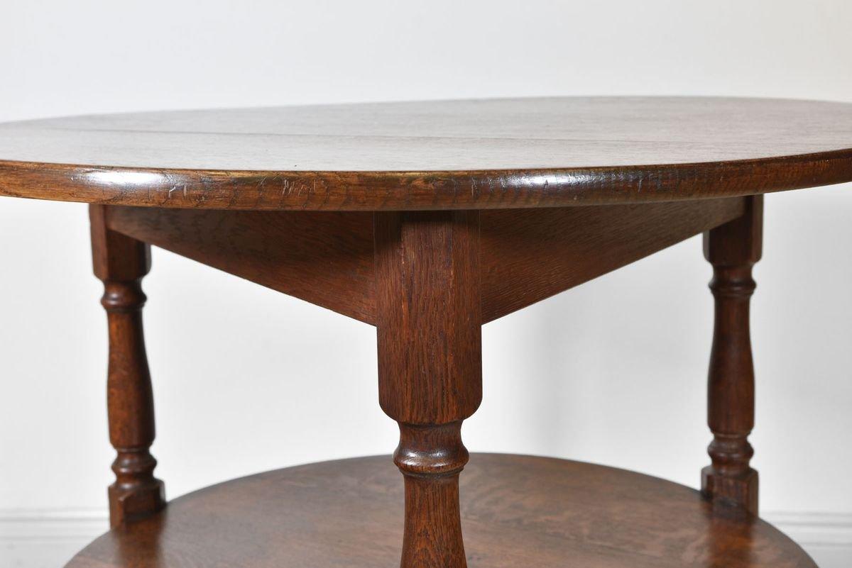 Antique Oak Cricket Table by Heals of London In Good Condition For Sale In Norwich, GB