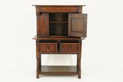 Antique Oak Cupboard, Antique Court Buffet or Sideboard, Scotland 1920, B1762