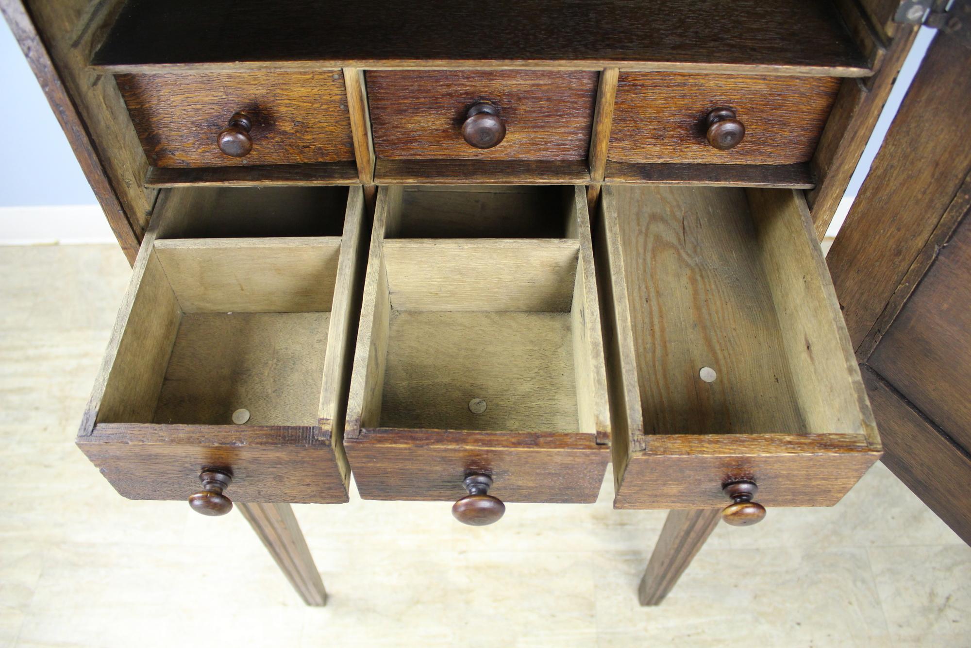 Antique Oak Cupboard on Stand For Sale 5