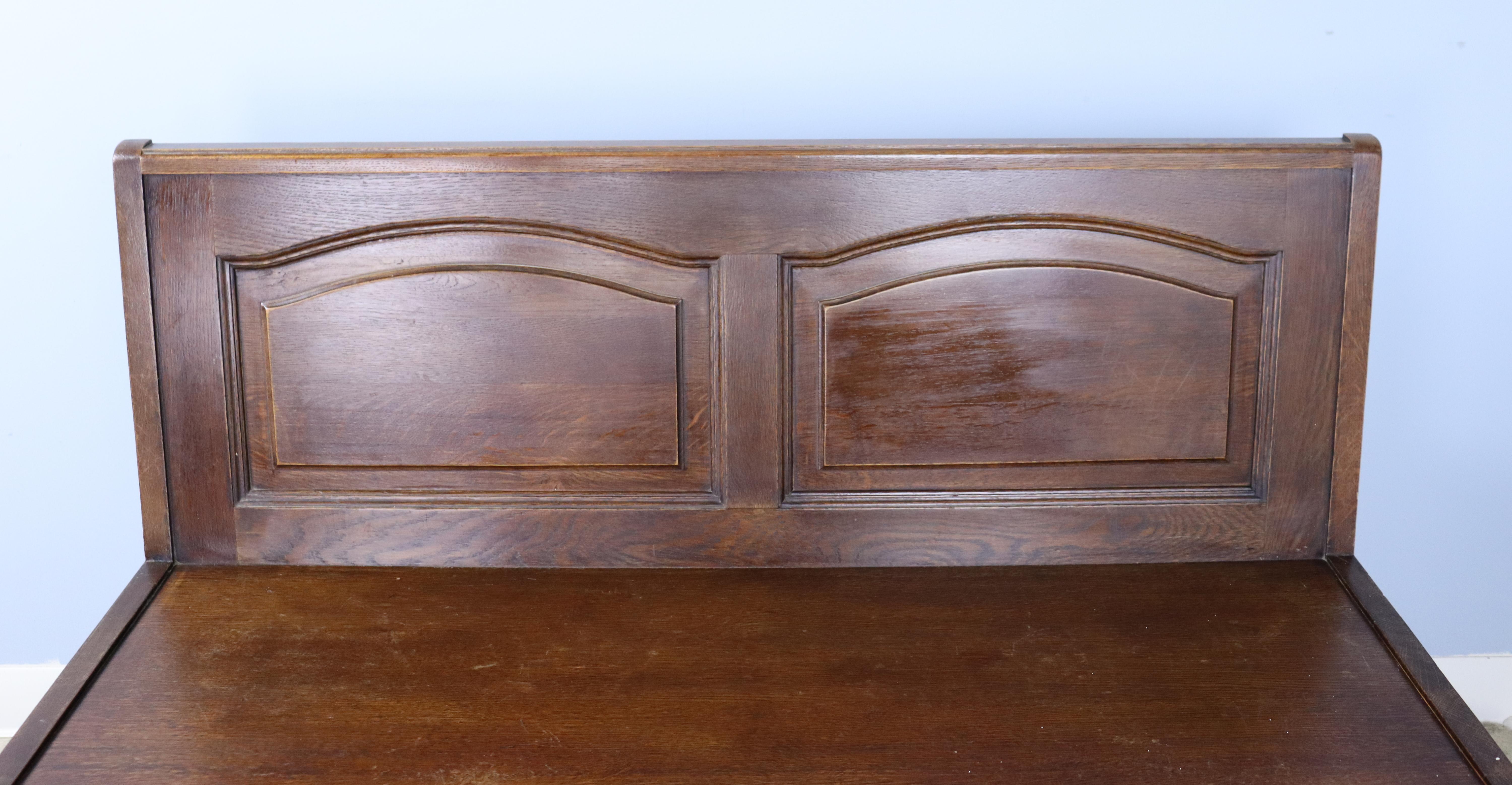 Antique Oak Deacon Bench In Good Condition In Port Chester, NY