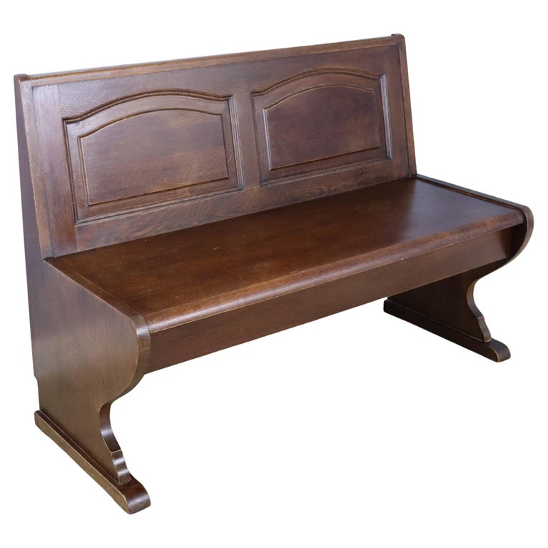 Antique Oak Deacon Bench For Sale at 1stDibs