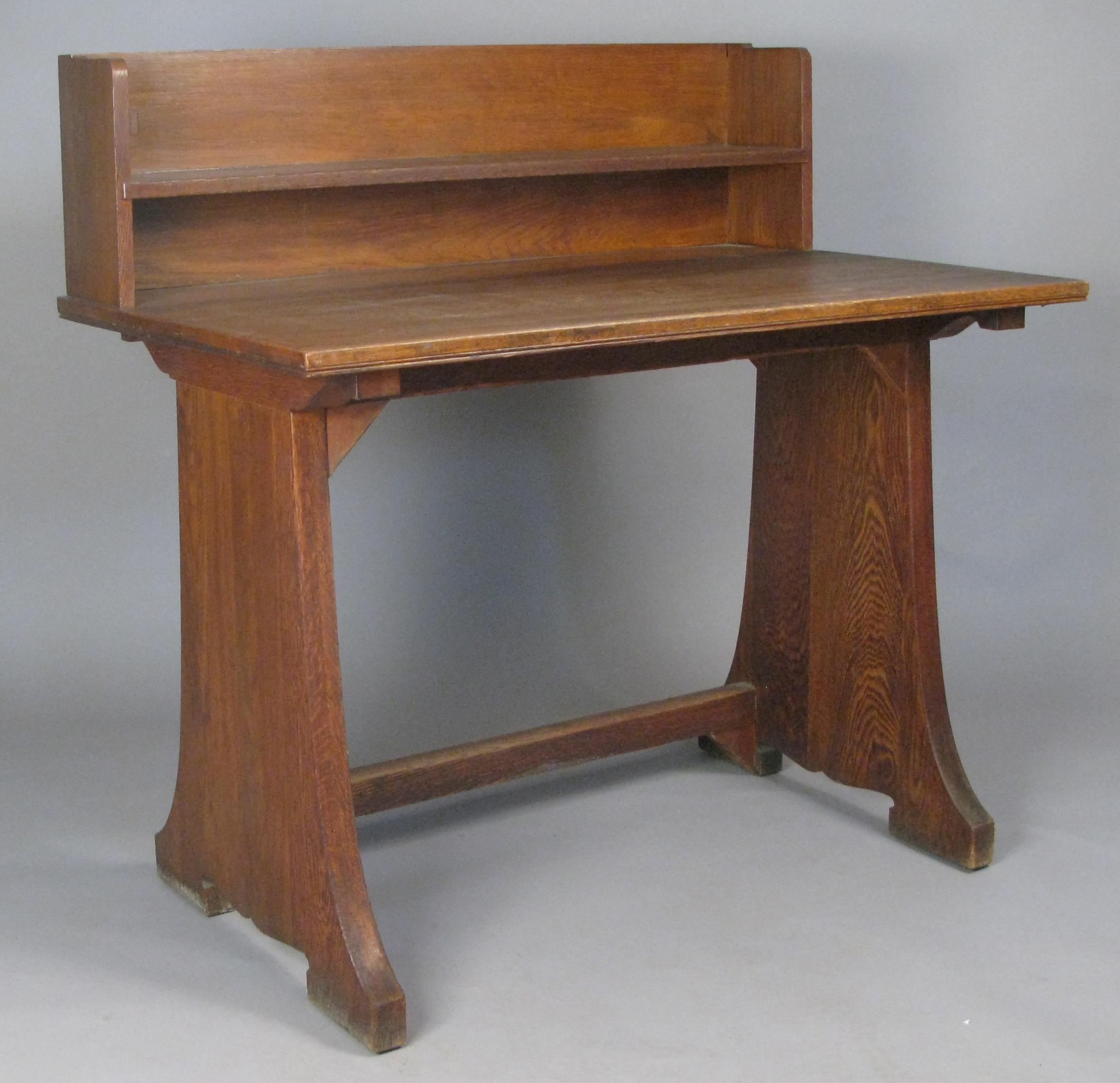 American Antique Oak Desk from Harvard Divinity School