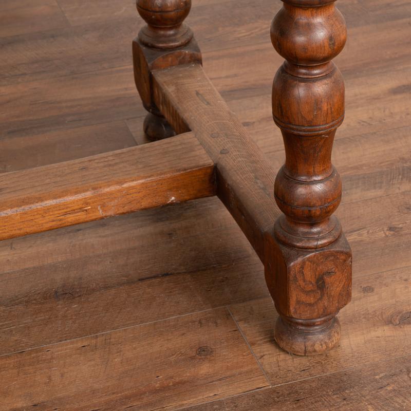 Antique Oak Desk Writing Table with Two Drawers from France 3