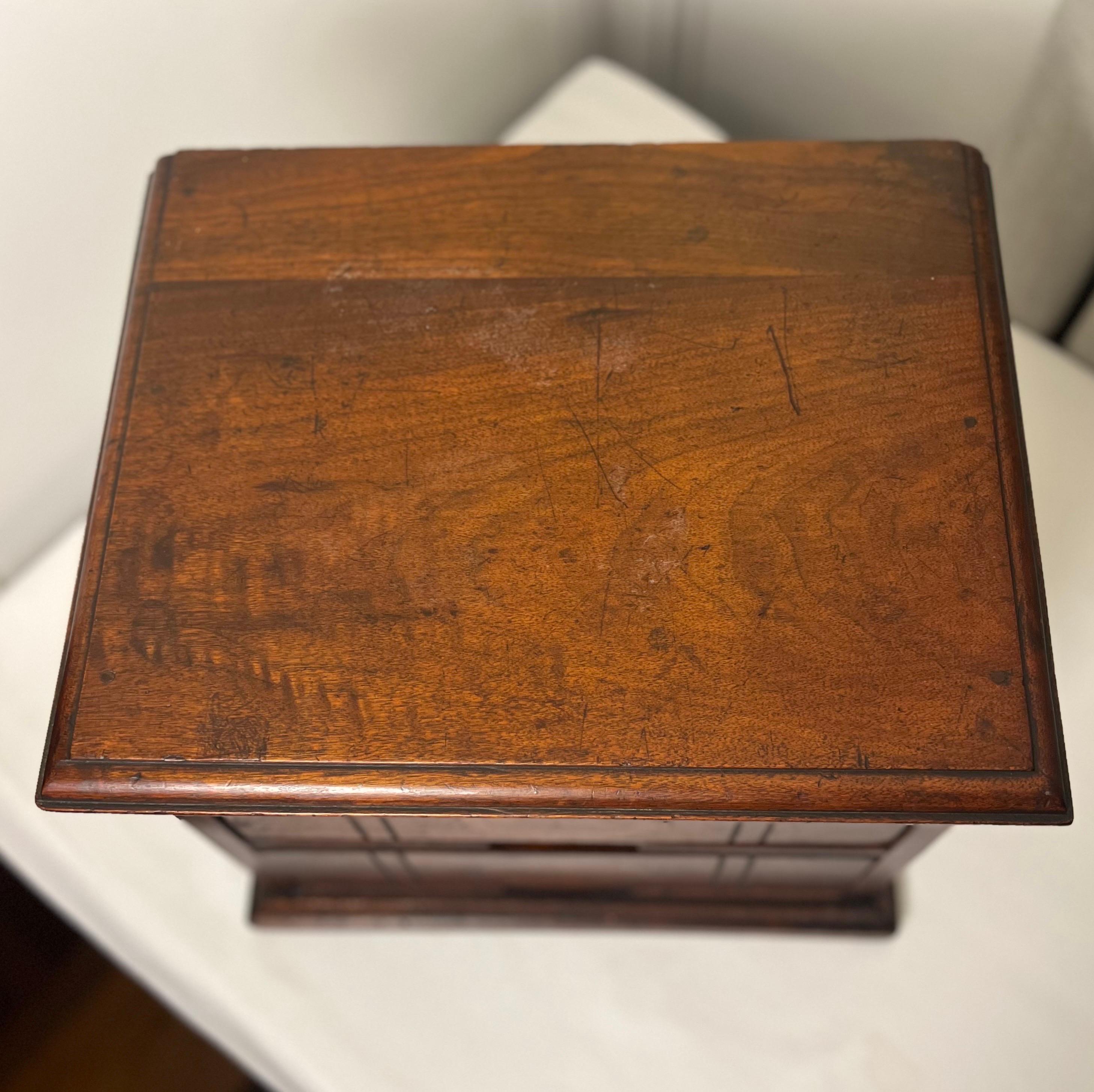 Antique Oak Desktop Letter File Cabinet by American Cabinet Co. For Sale 3