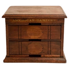 Vintage Oak Desktop Letter File Cabinet by American Cabinet Co.