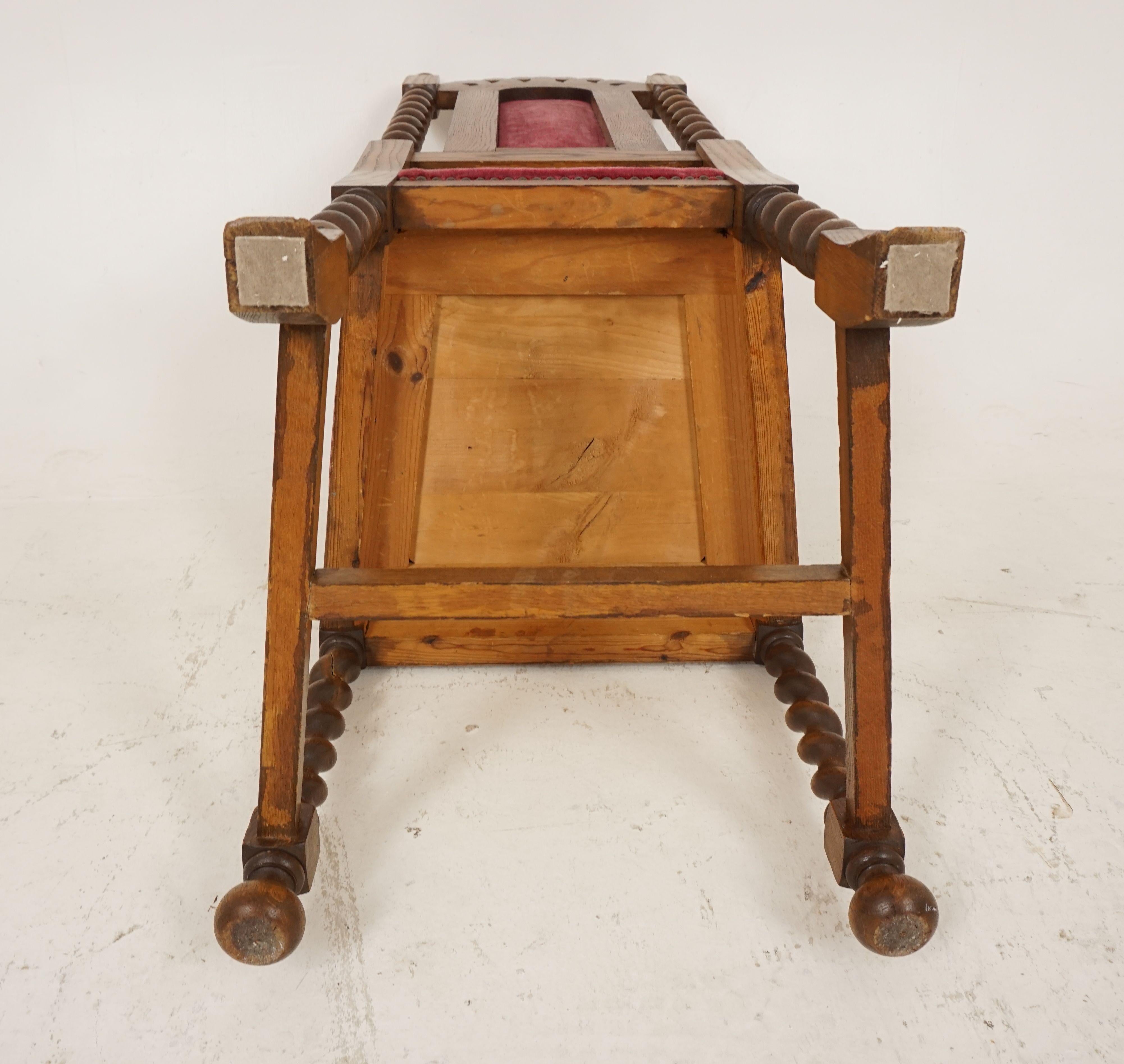 Antique Oak Dining Chairs, Barley Twist, Antique Furniture, American 1920, B2097 5