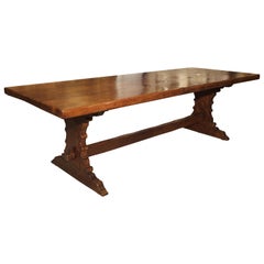 Antique Oak Dining Table from Italy, 19th Century