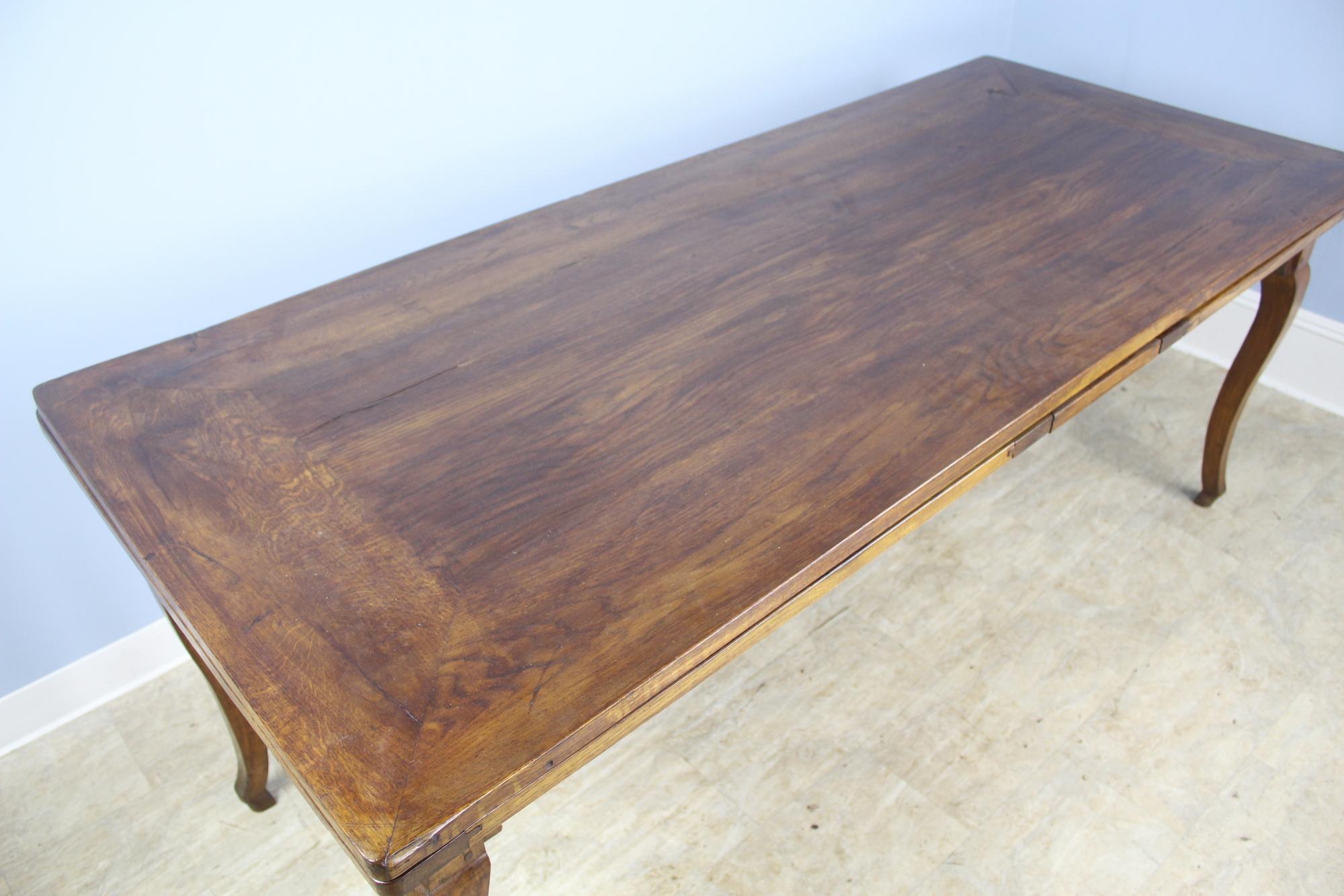 Antique Oak Dining Table with Hoof Feet 1