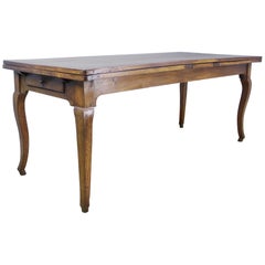 Antique Oak Dining Table with Hoof Feet