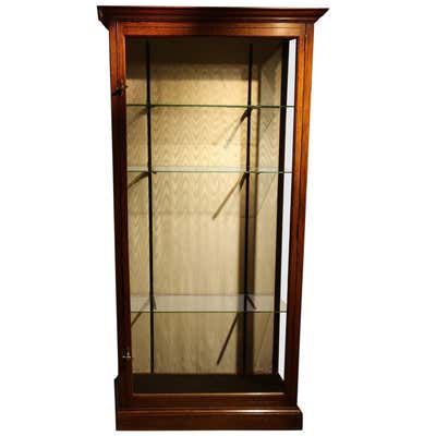 Solid Tiger Oak China Cabinet at 1stdibs