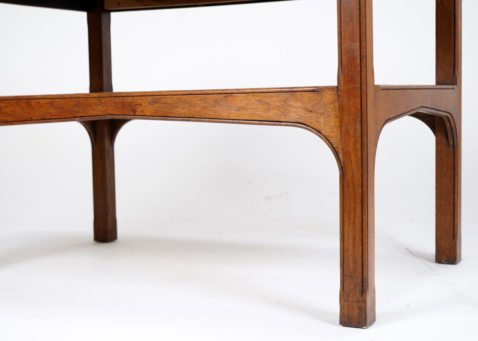 Antique Oak Drapers Table Liberty Style For Sale 5
