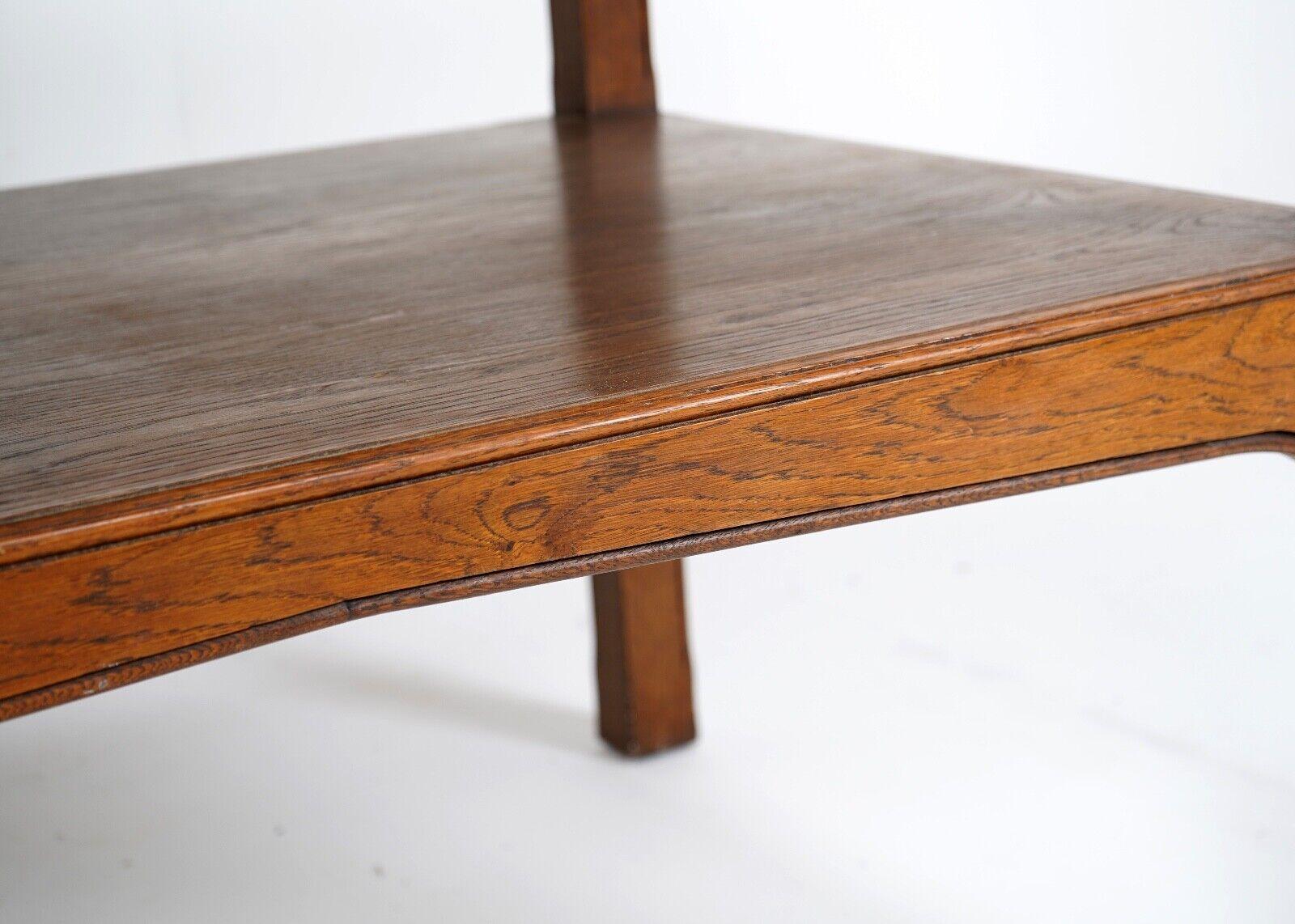 Antique Oak Drapers Table Liberty Style For Sale 6