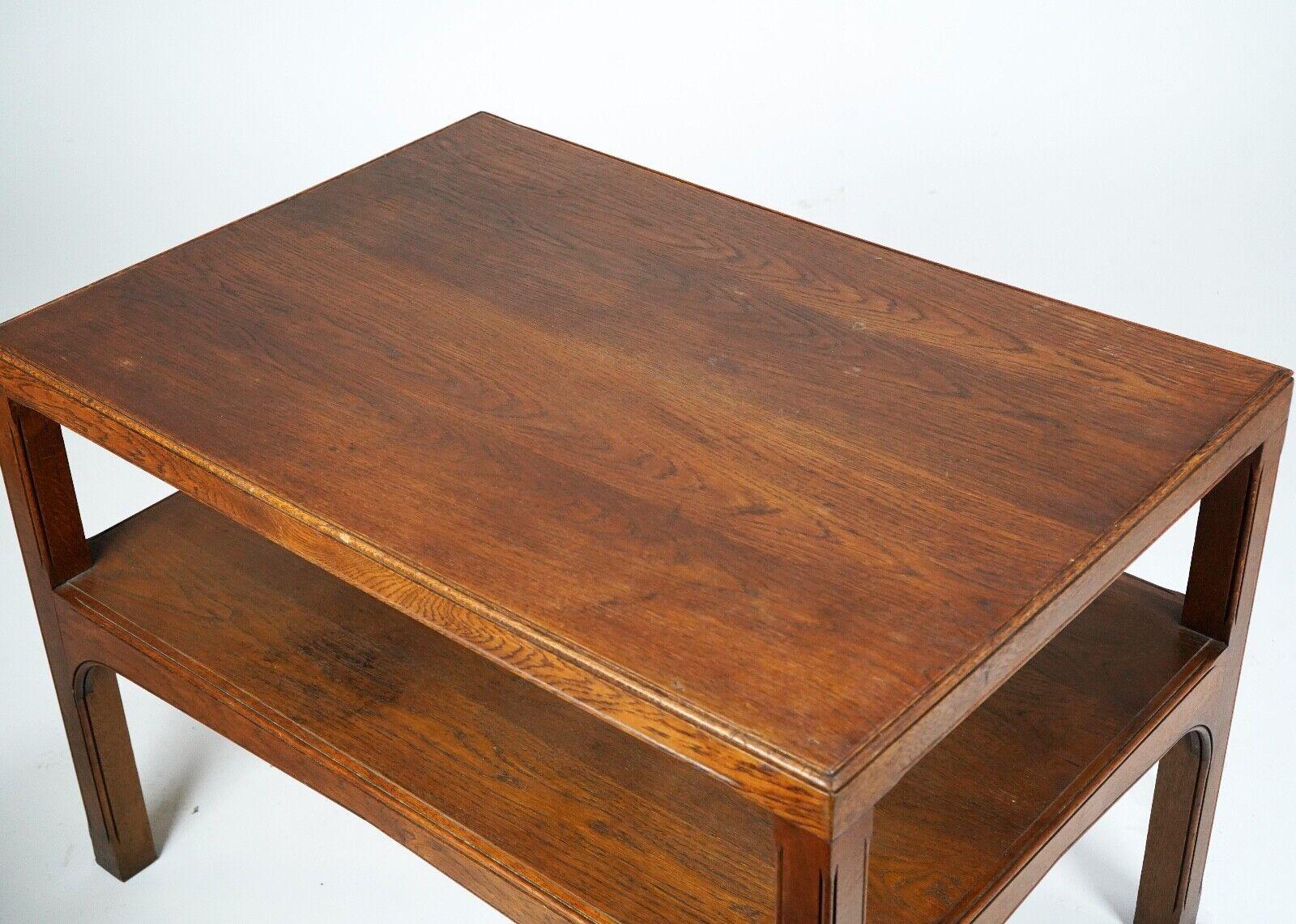 Antique Oak Drapers Table Liberty Style In Good Condition For Sale In Dorchester, GB
