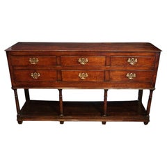 Used oak dresser base