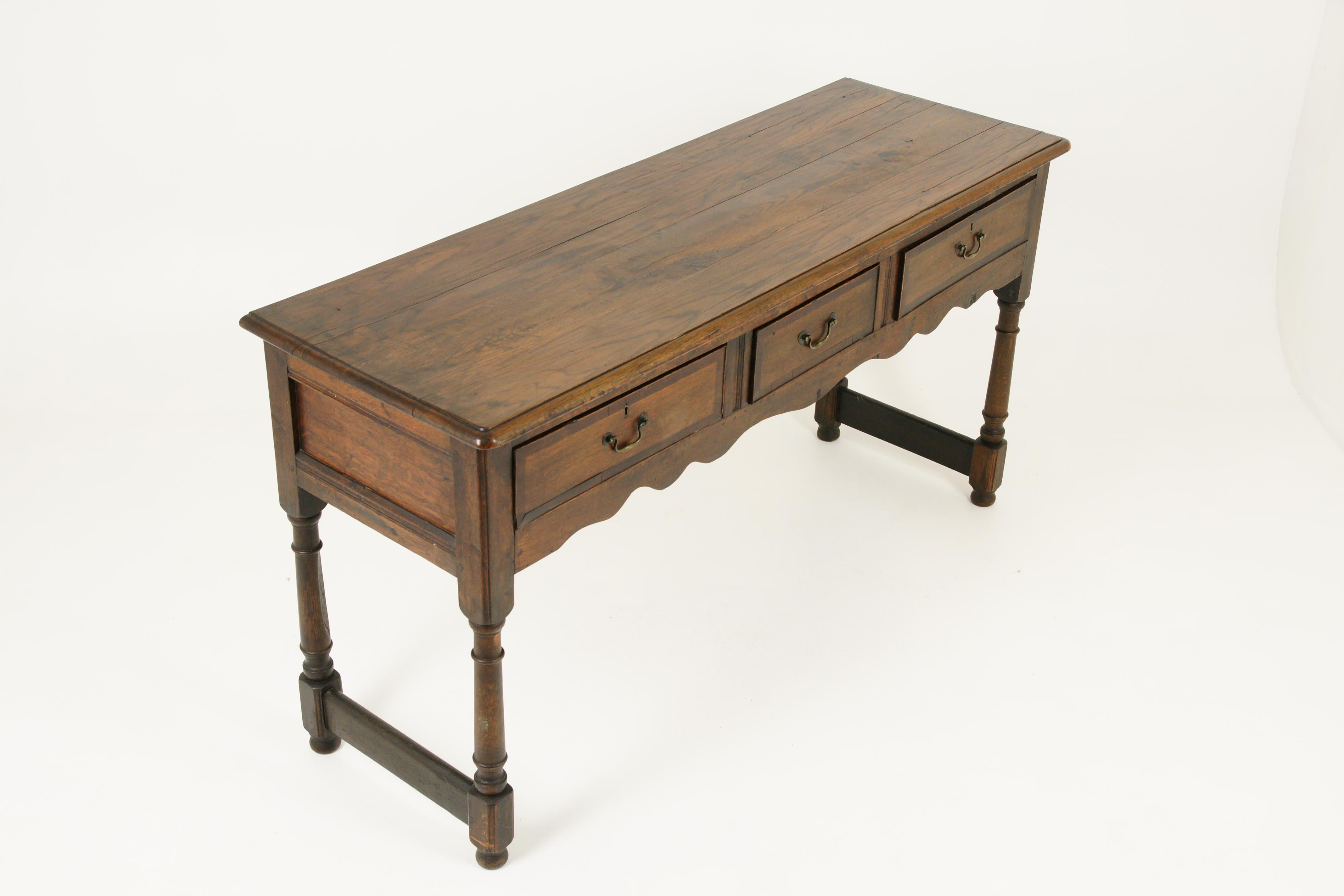 Hand-Crafted Antique Oak Dresser Base, Georgian Sideboard, Scotland, 1790