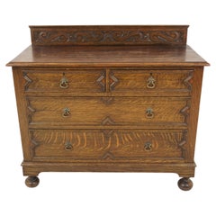 Antique Oak Dresser, Chest of Drawers, Scotland 1920, B2586