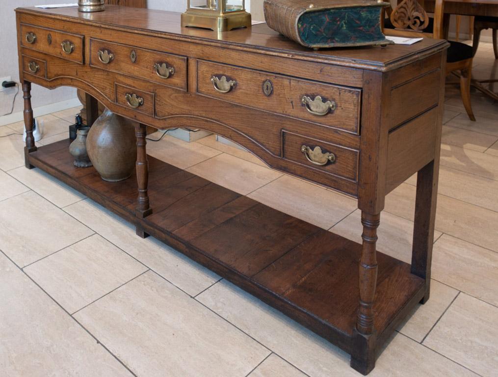 English Antique Oak Dresser, England, 18th Century For Sale