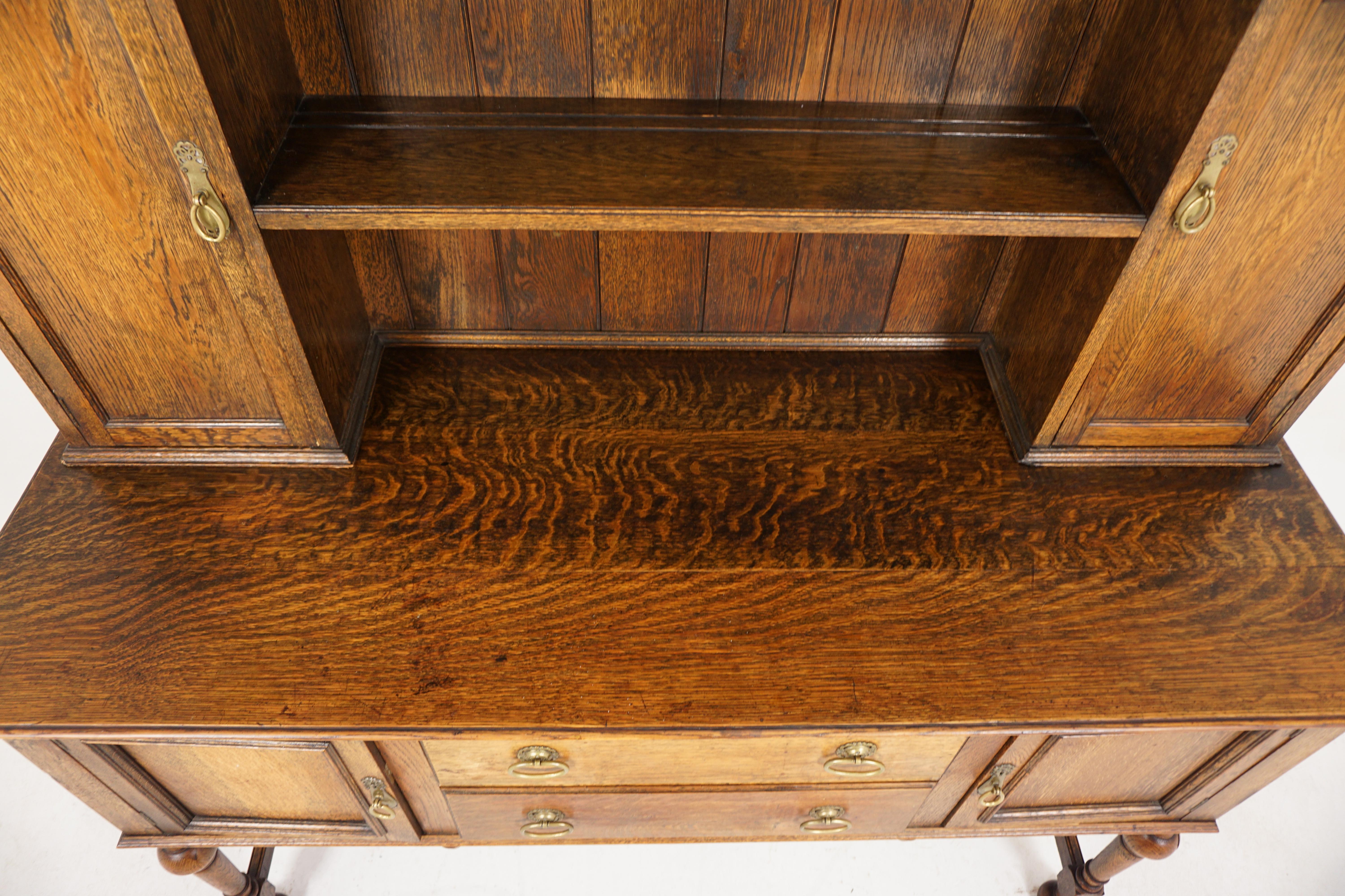 Antique Oak Dresser, Welsh Buffet, Hutch, and Sideboard, Scotland 1900, H1040 1