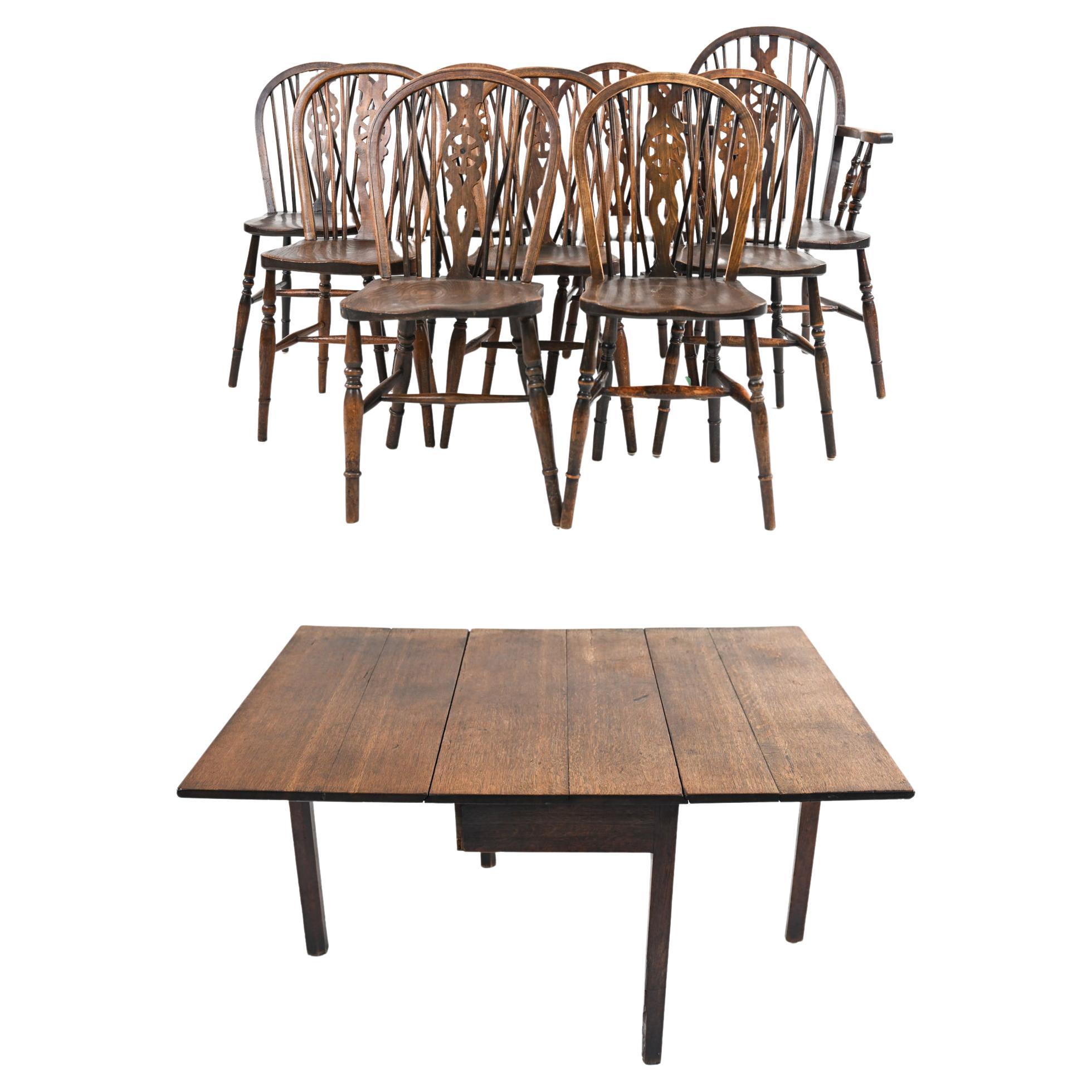 MidCentury Modern Rolling DropLeaf Table with Chairs at 1stDibs