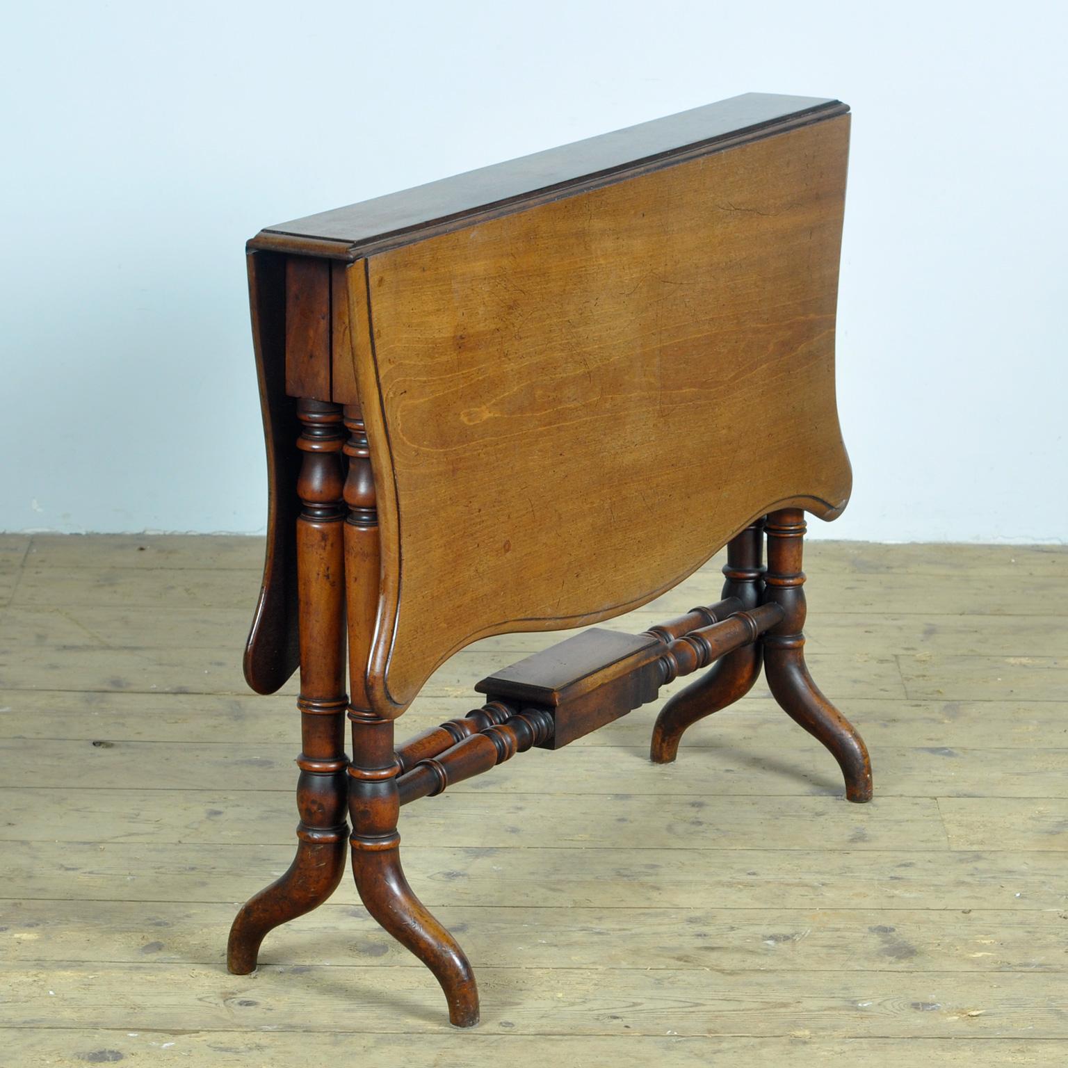 British Antique Oak Drop Leaf Table, Circa 1820 For Sale