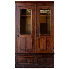 Antique Oak Dual Locker Unit