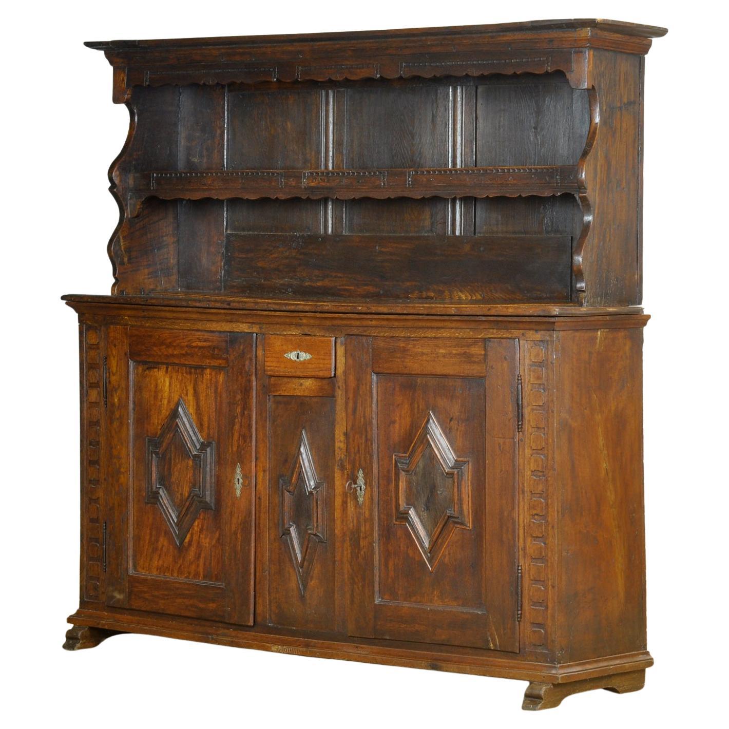 Antique Oak Dutch dresser, 1820s For Sale