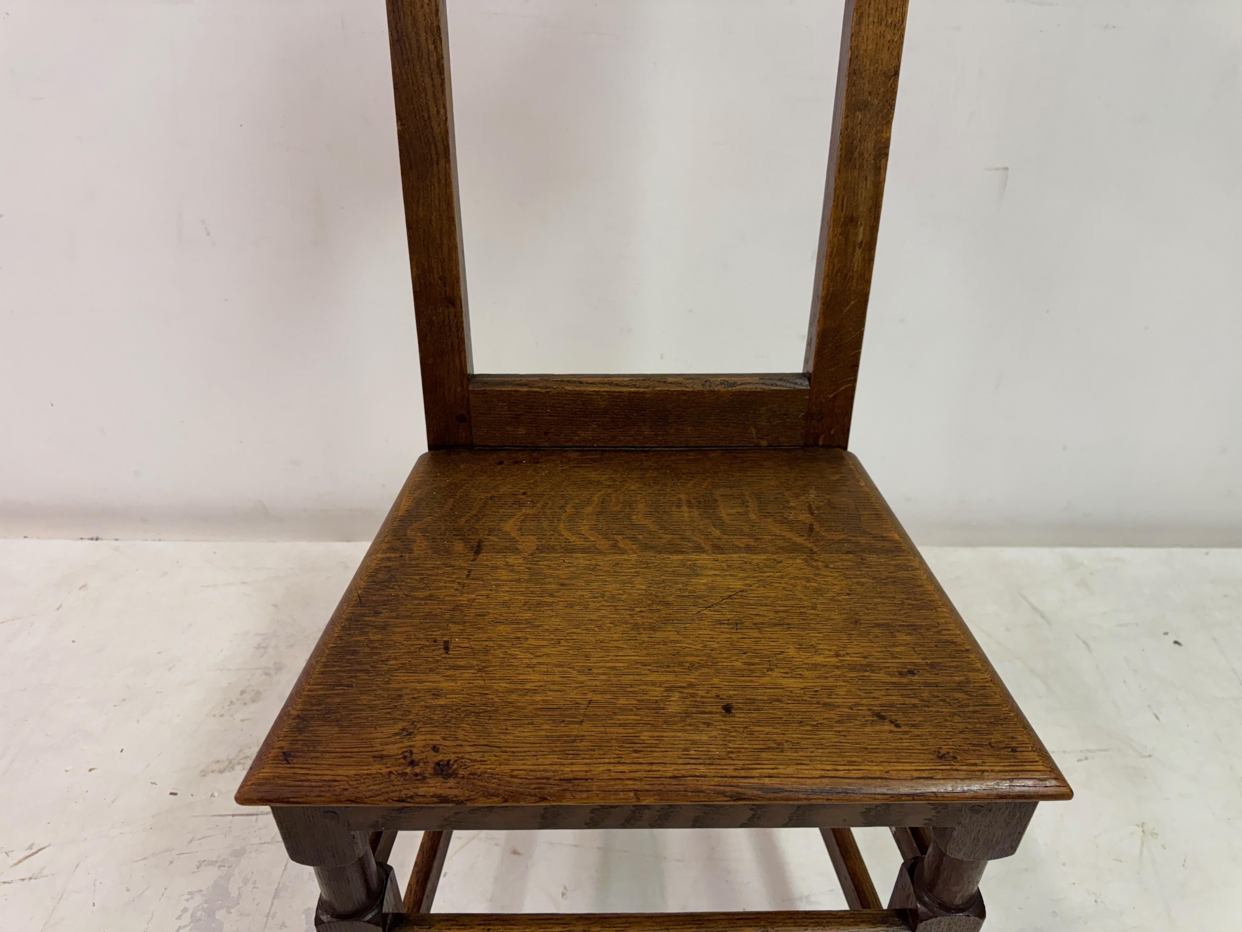 Antique Oak Ecclesiastical Side Chair 1