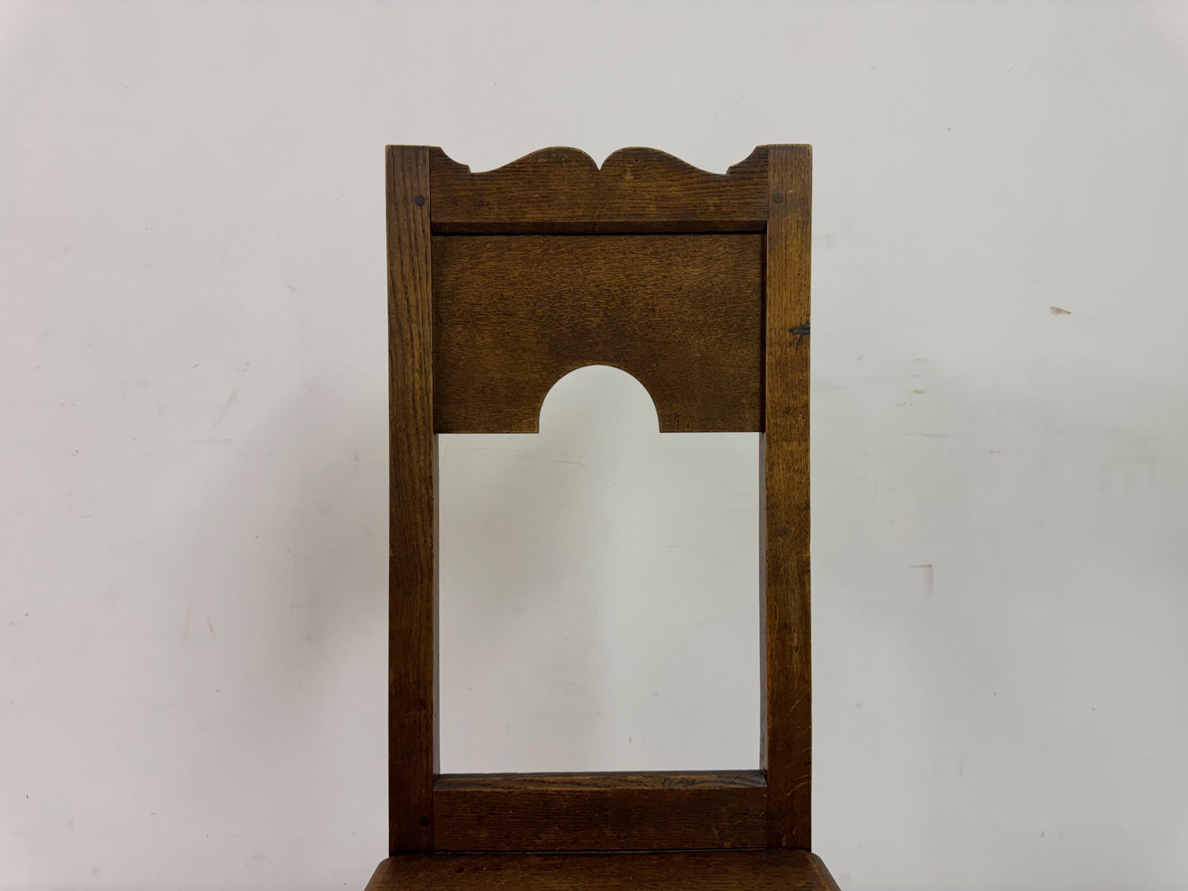 Antique Oak Ecclesiastical Side Chair 2