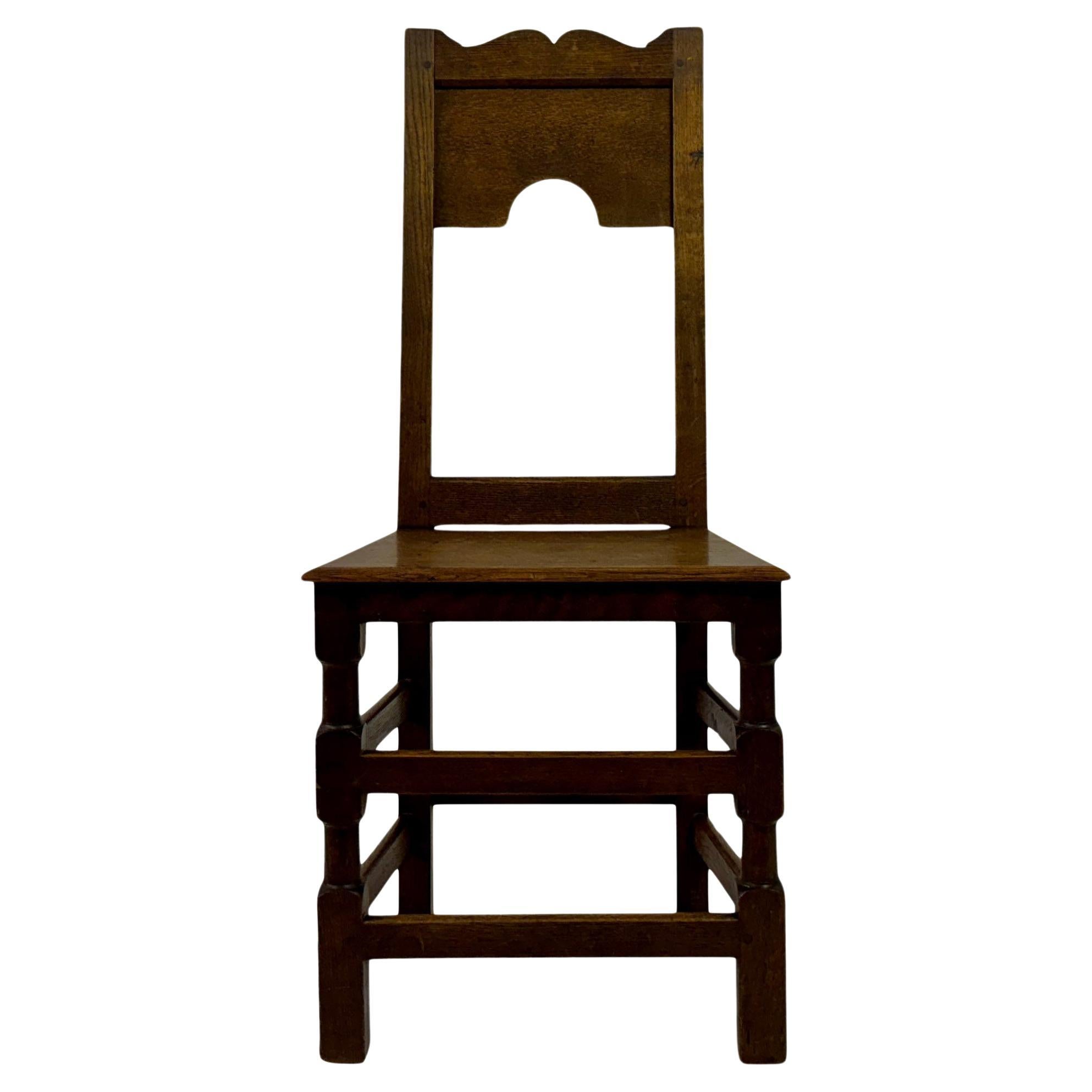 Antique Oak Ecclesiastical Side Chair