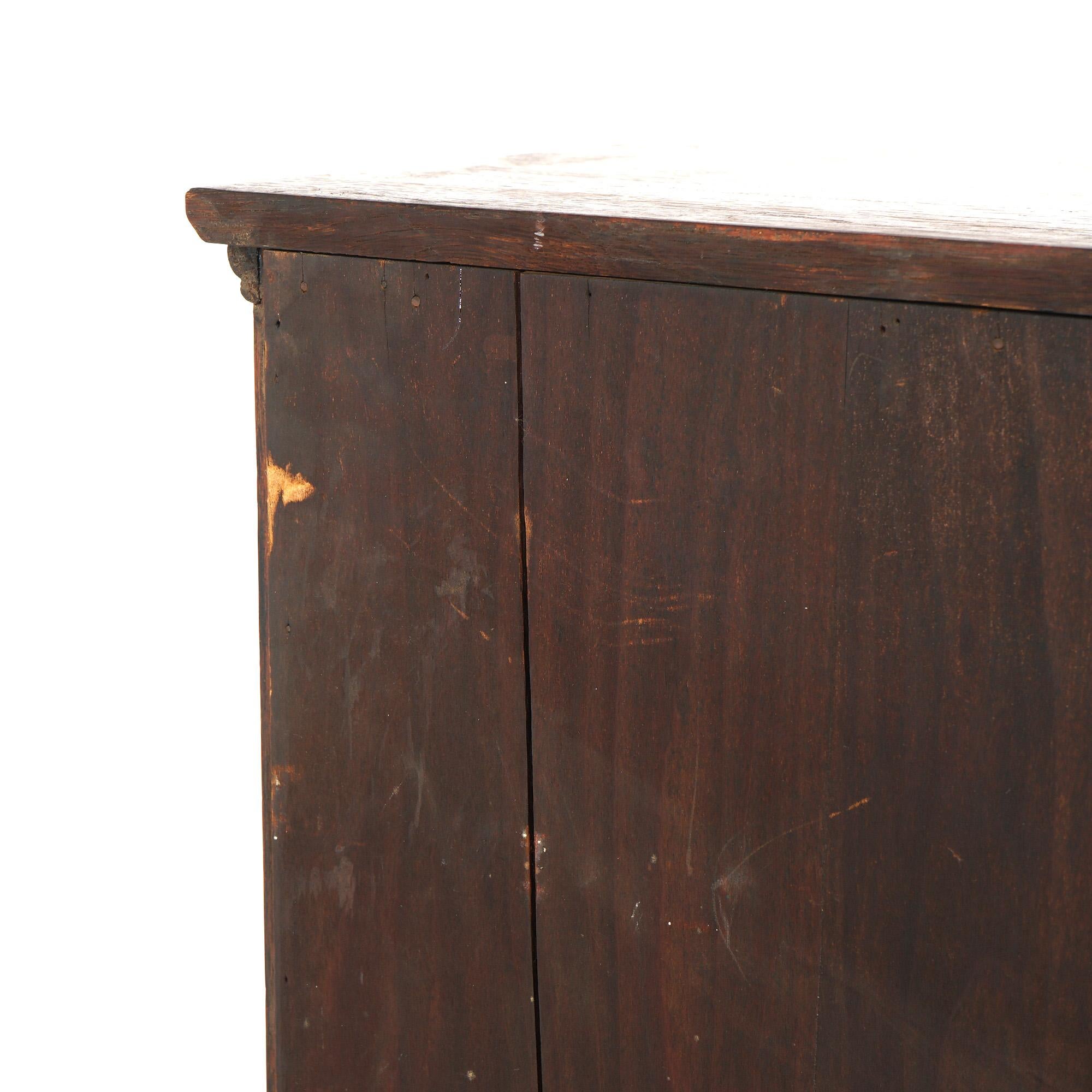 Antique Oak Edison Cylinder Five Drawer Cabinet Circa 1900 9