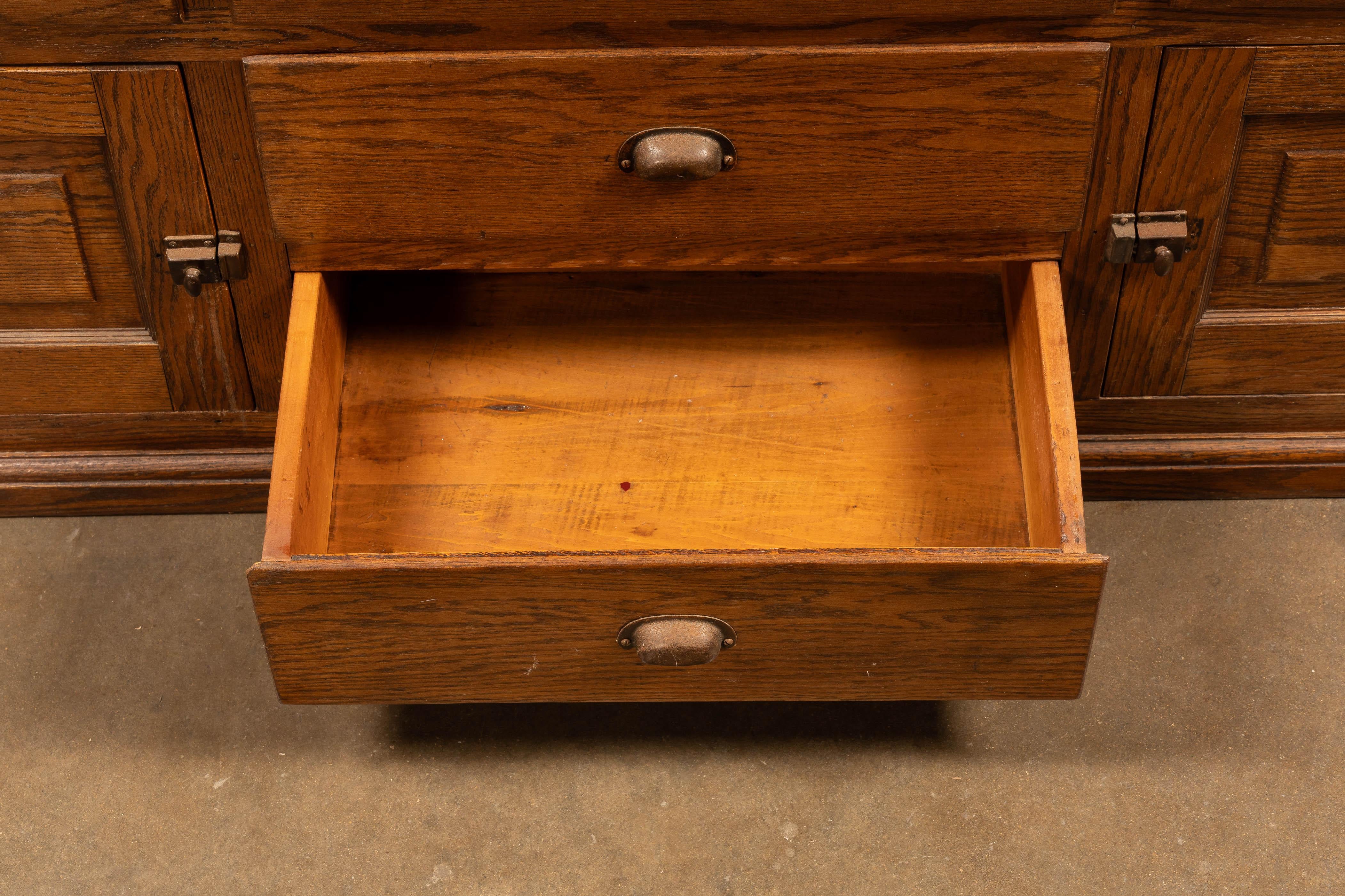 Antique Oak Farmhouse Hutch For Sale 10