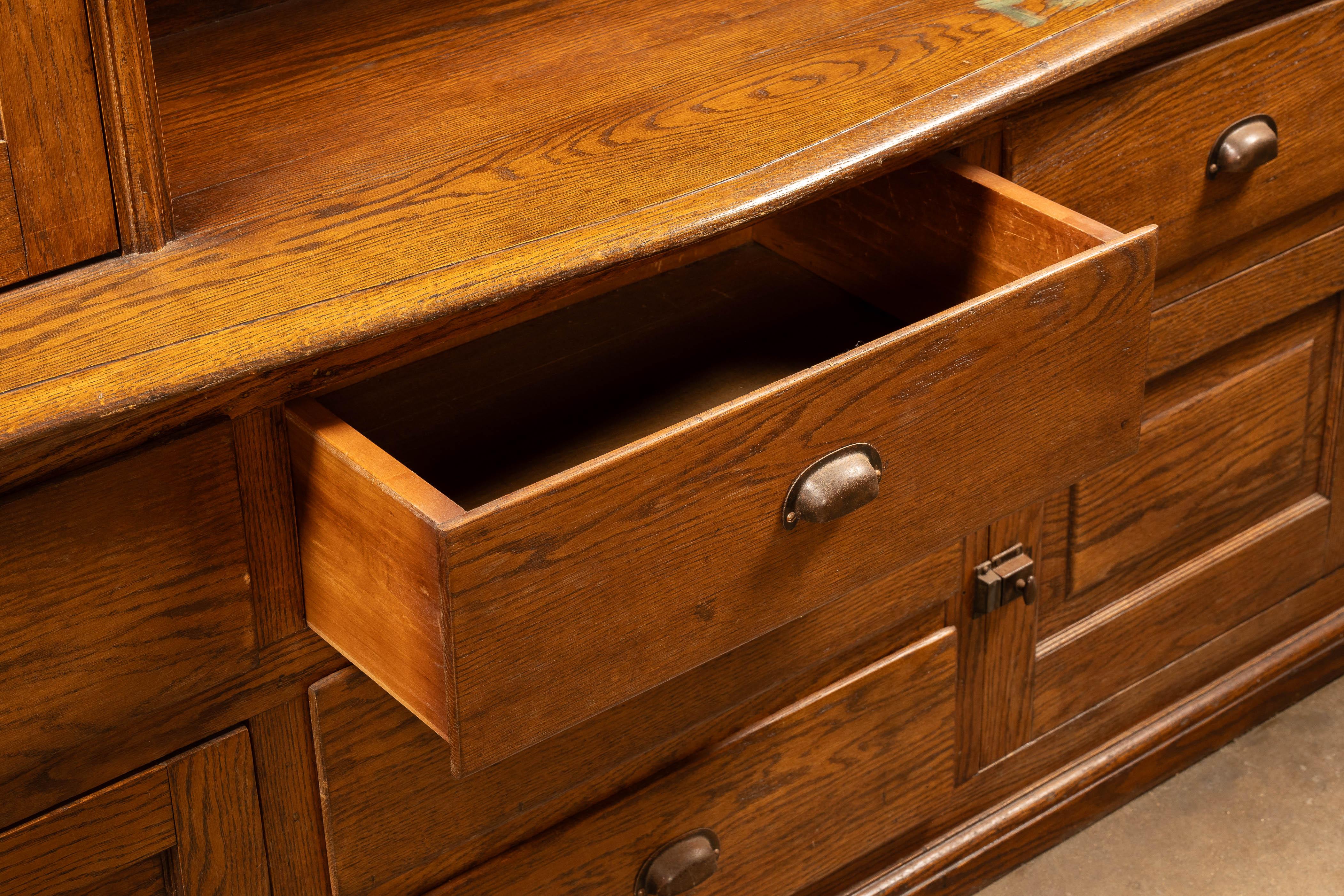 Antique Oak Farmhouse Hutch For Sale 1