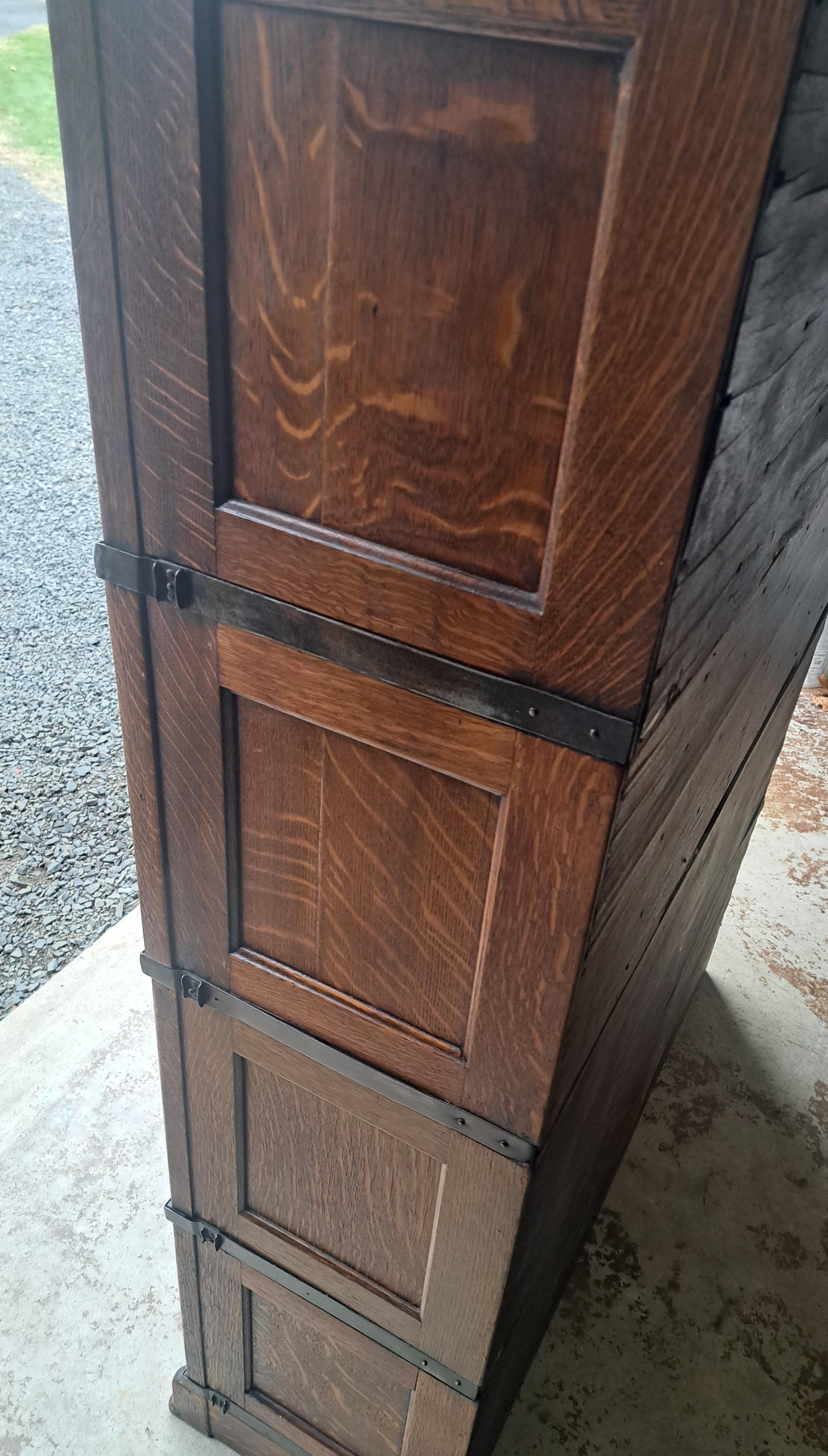 American Antique Oak File Cabinet attributed to Globe Wernicke For Sale