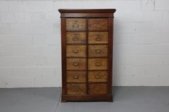 Antique oak filing cabinet, 1920's