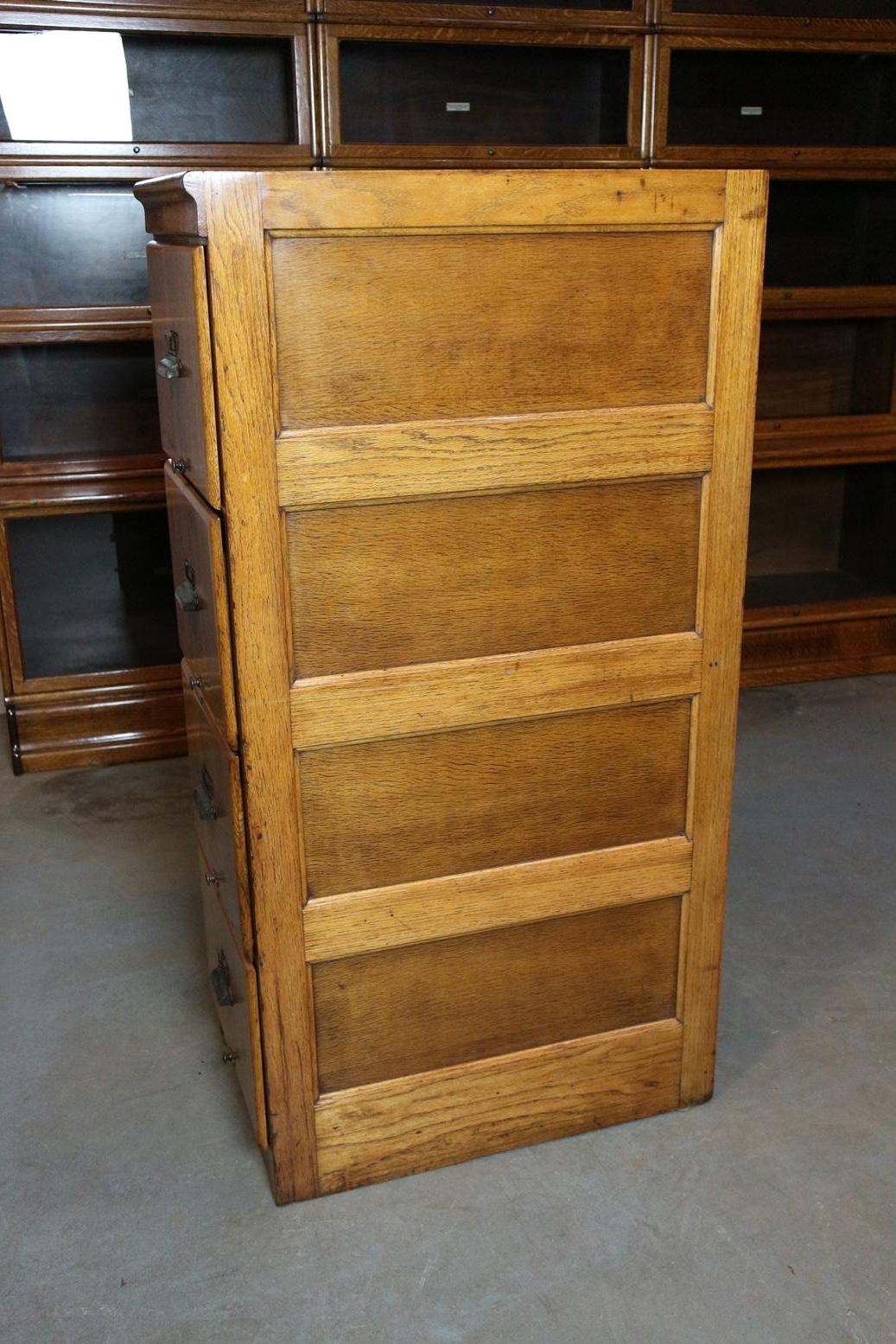 British Antique Oak Filing Cabinet