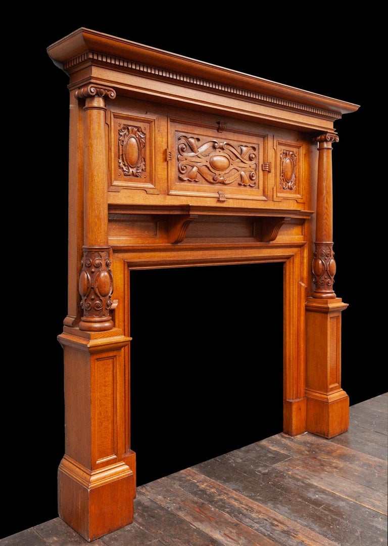 Antique Oak Fireplace For Sale at 1stdibs