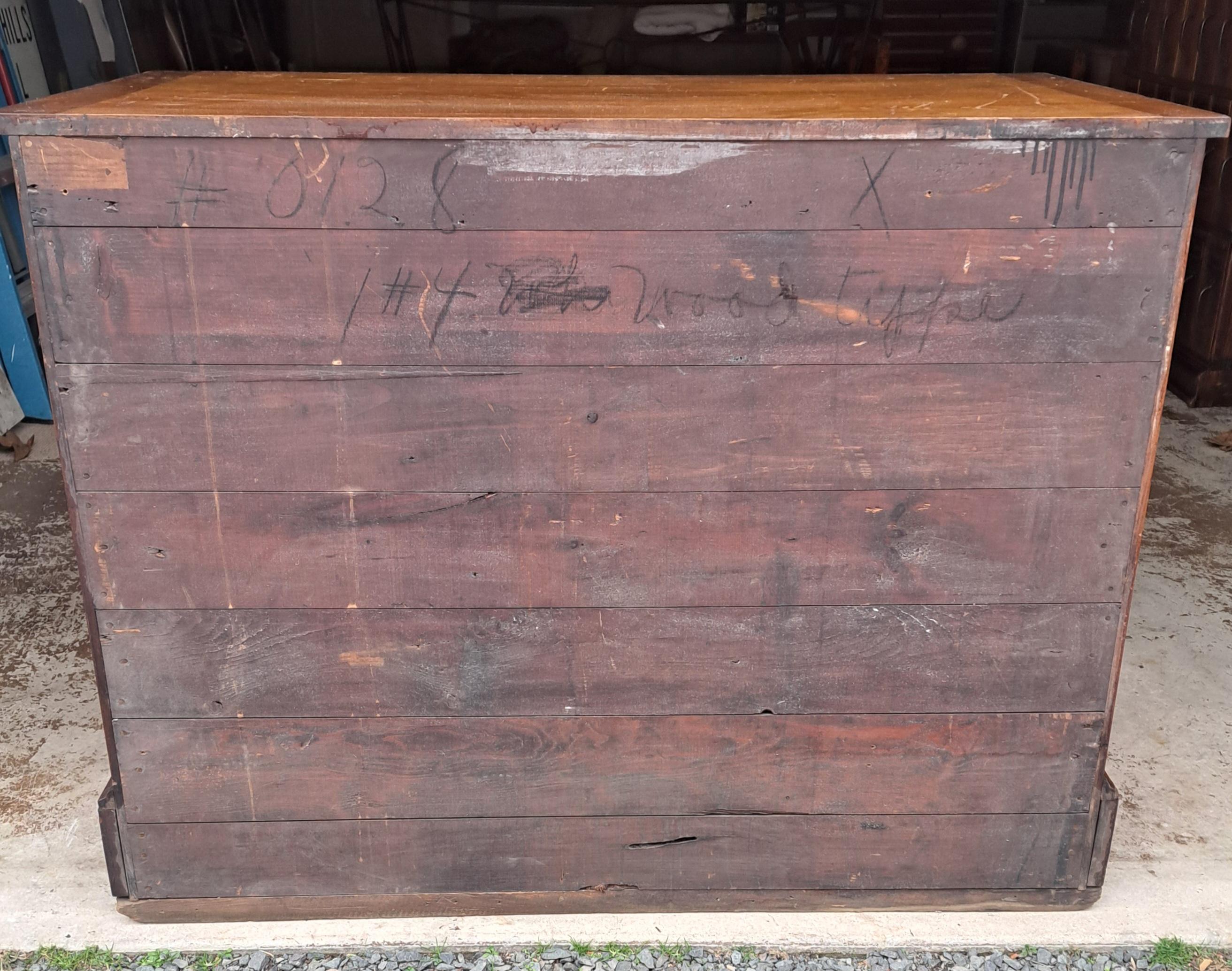 Americano Cartella piatta a 12 cassetti in Oak antico in vendita