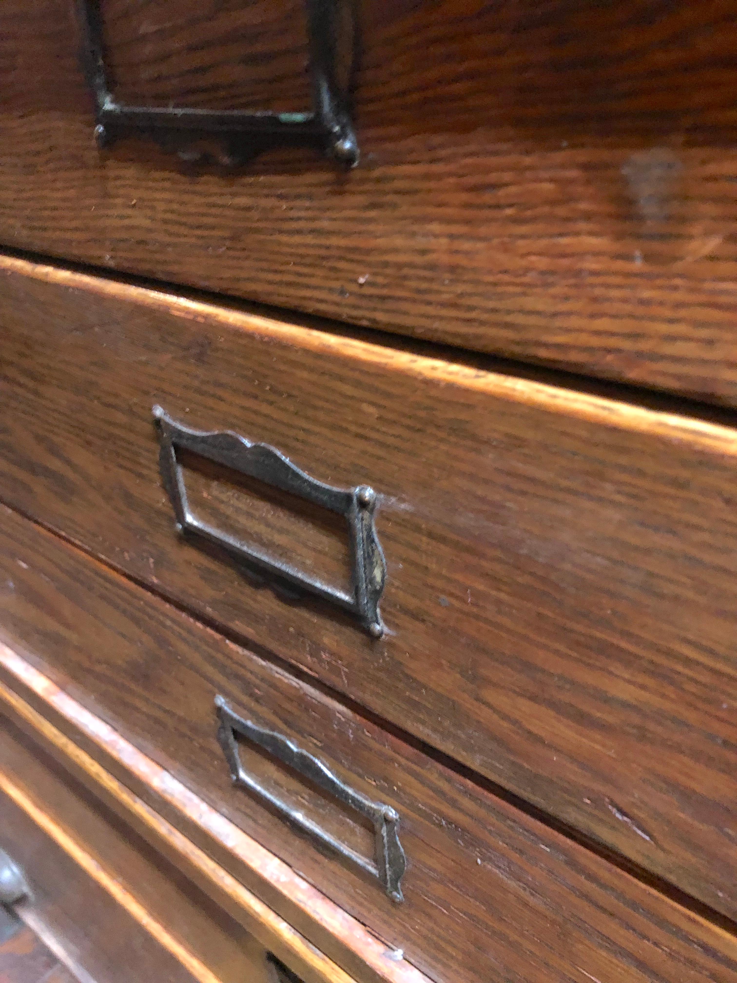 Antique Oak Flat File In Good Condition In Brooklyn, NY