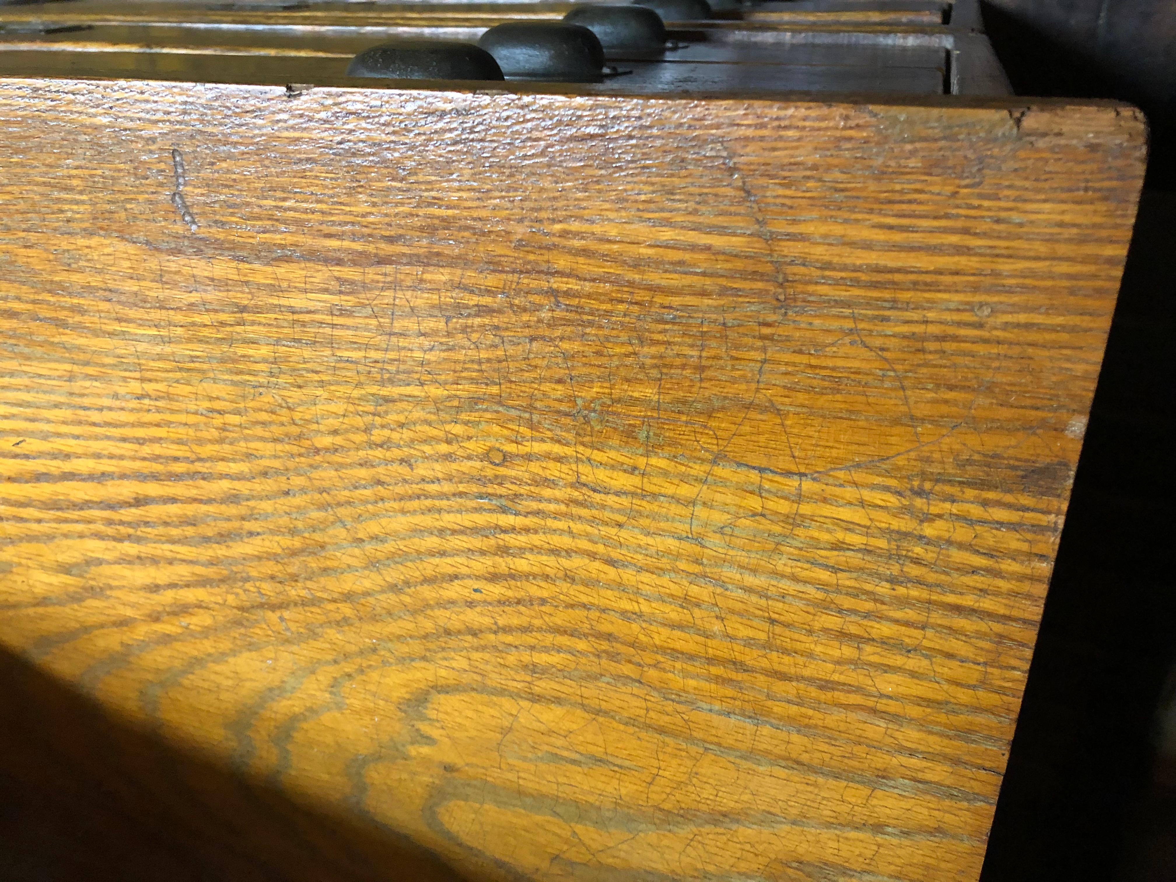 20th Century Antique Oak Flat File