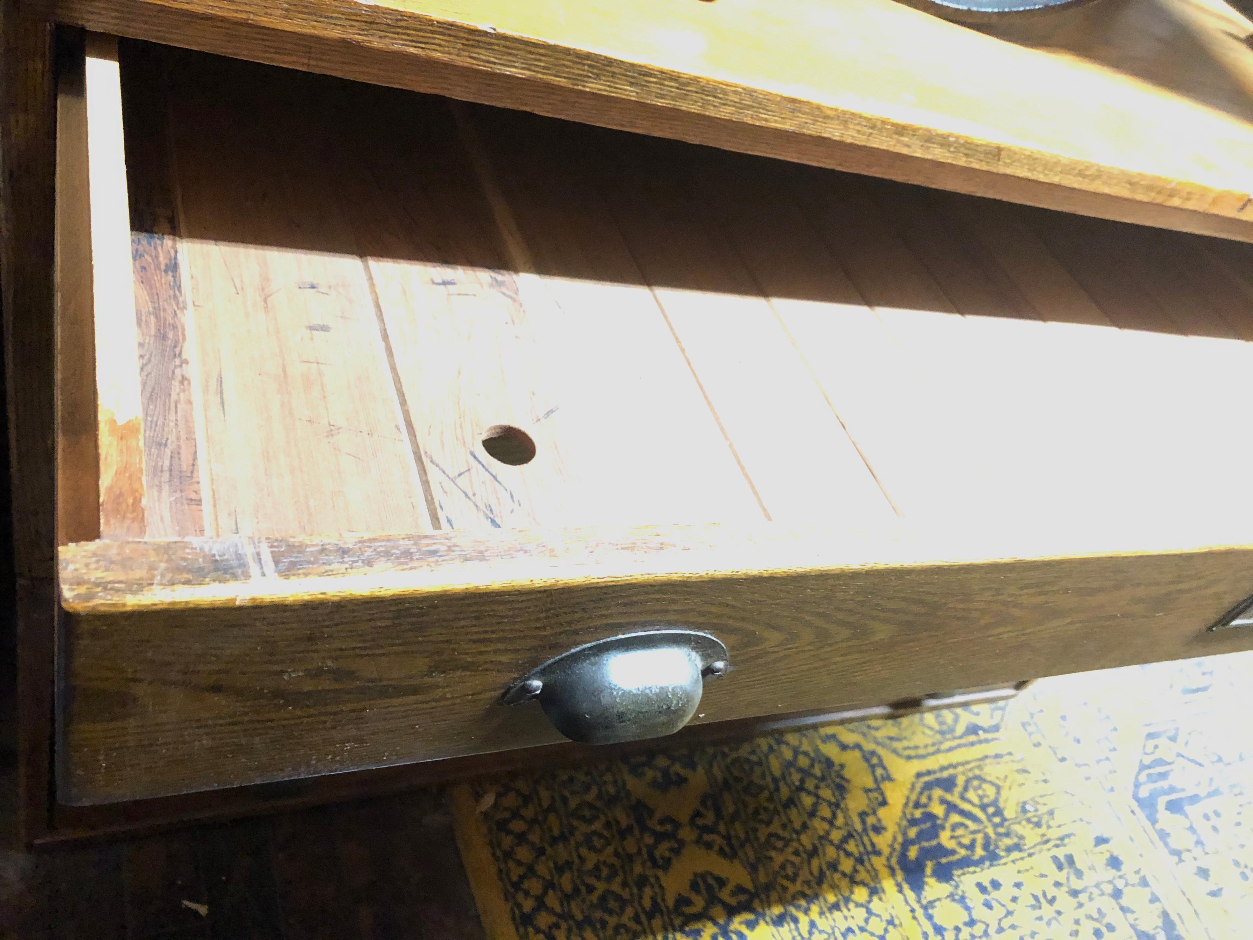 Antique Oak Flat File 1