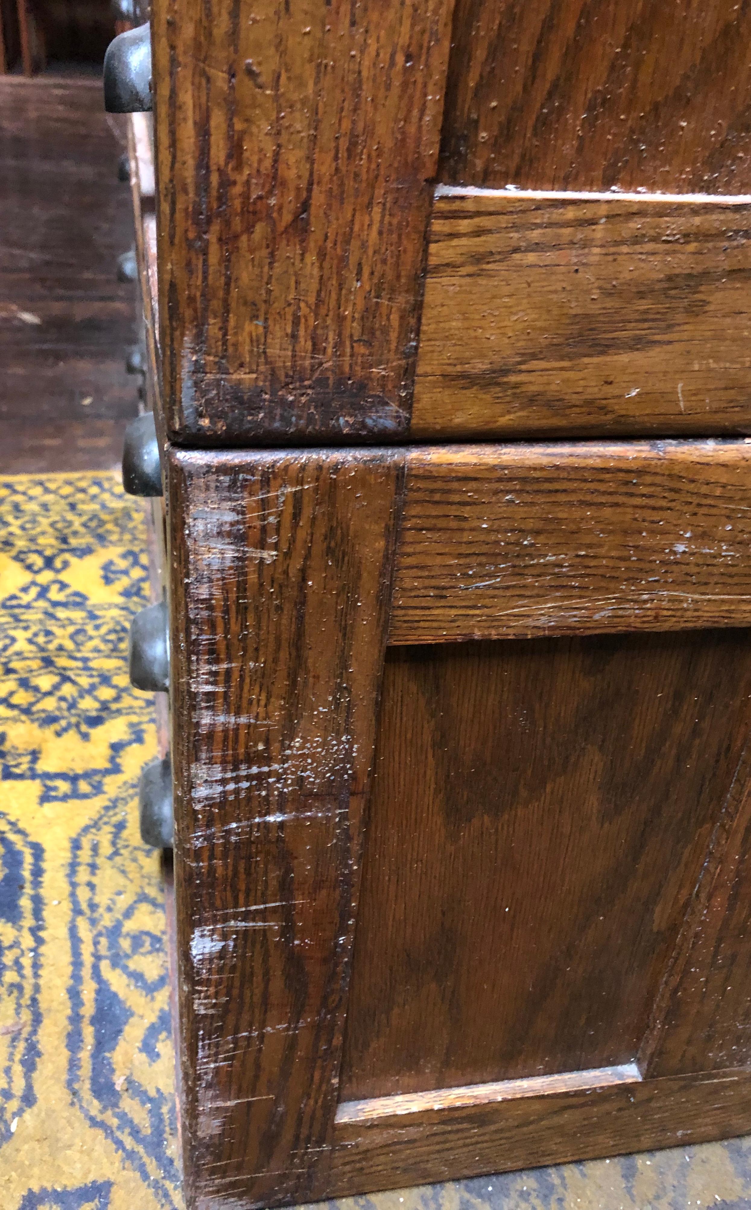 Antique Oak Flat File 2
