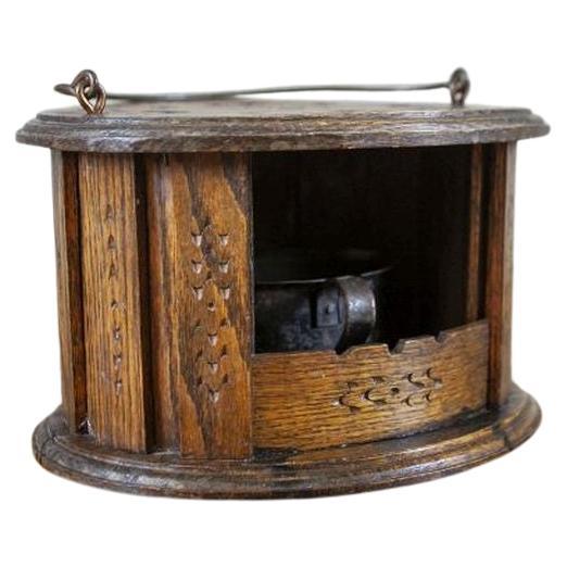 Antique Oak Foot Warmer From the beginning of 20th Century
